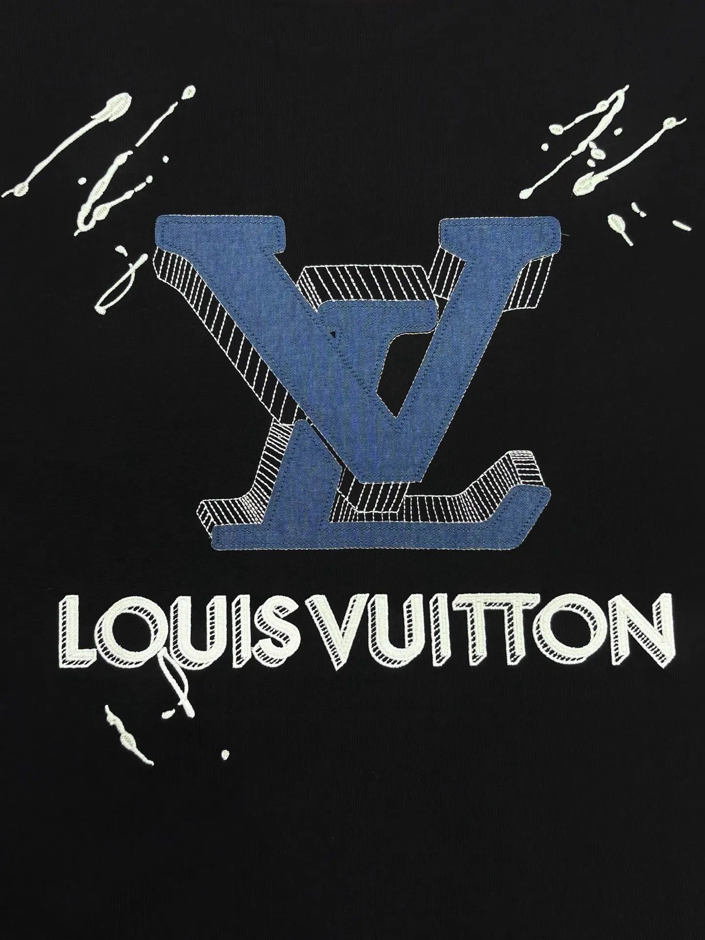 Embroidered Denim Patch Logo T-Shirt D14013387 — view 6