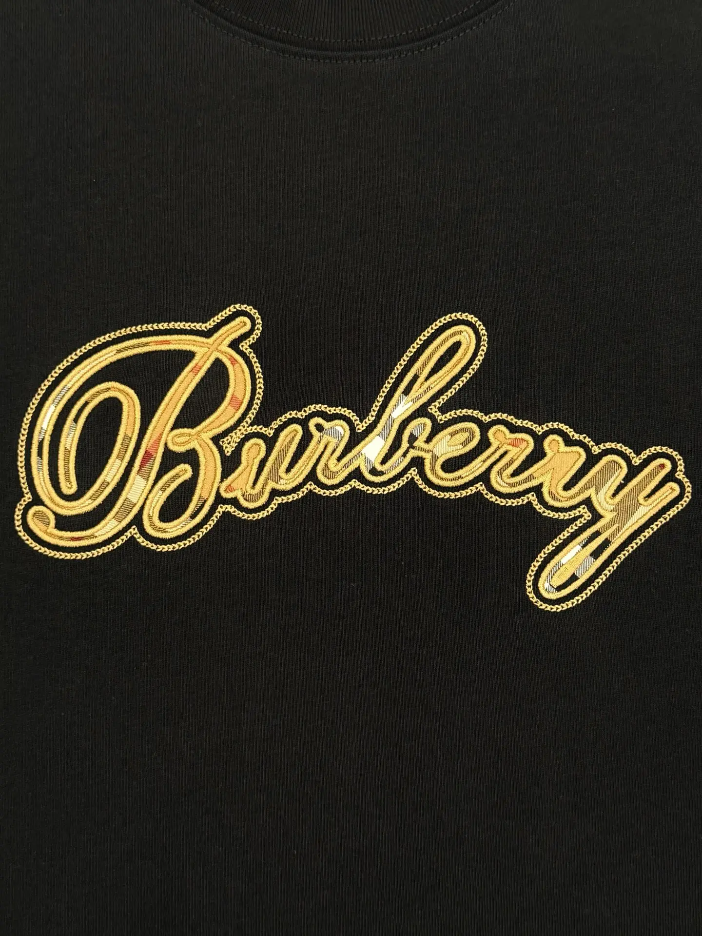 Logo Embroidery Check-Panel T-Shirt D14013070 — view 4