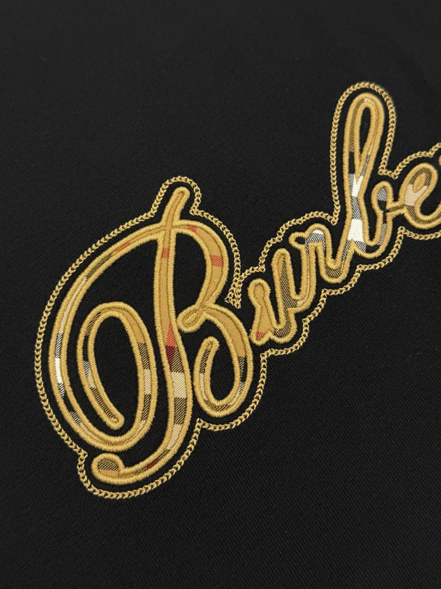 Logo Embroidery Check-Panel T-Shirt D14013070 — view 5