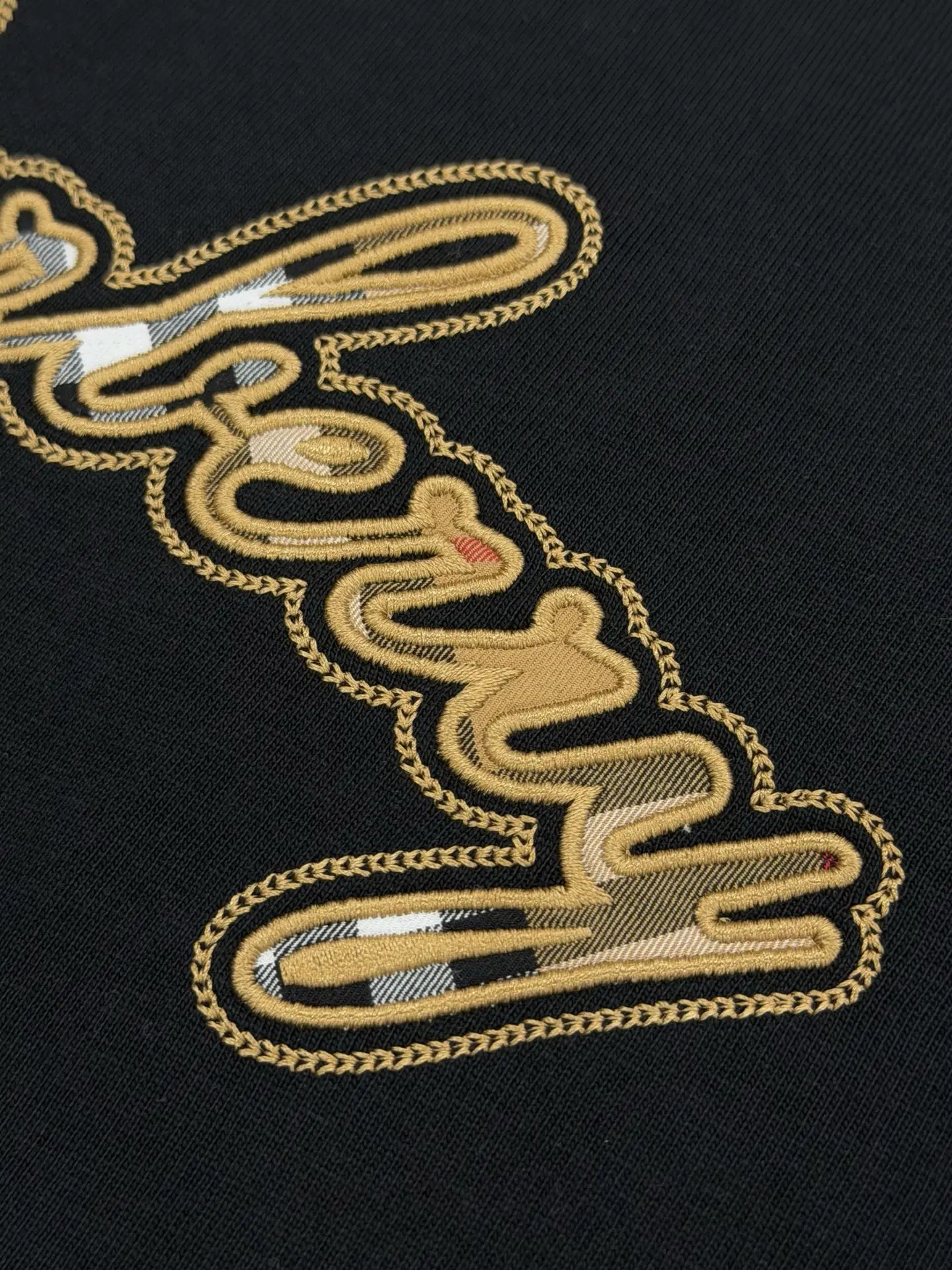 Logo Embroidery Check-Panel T-Shirt D14013070 — view 6