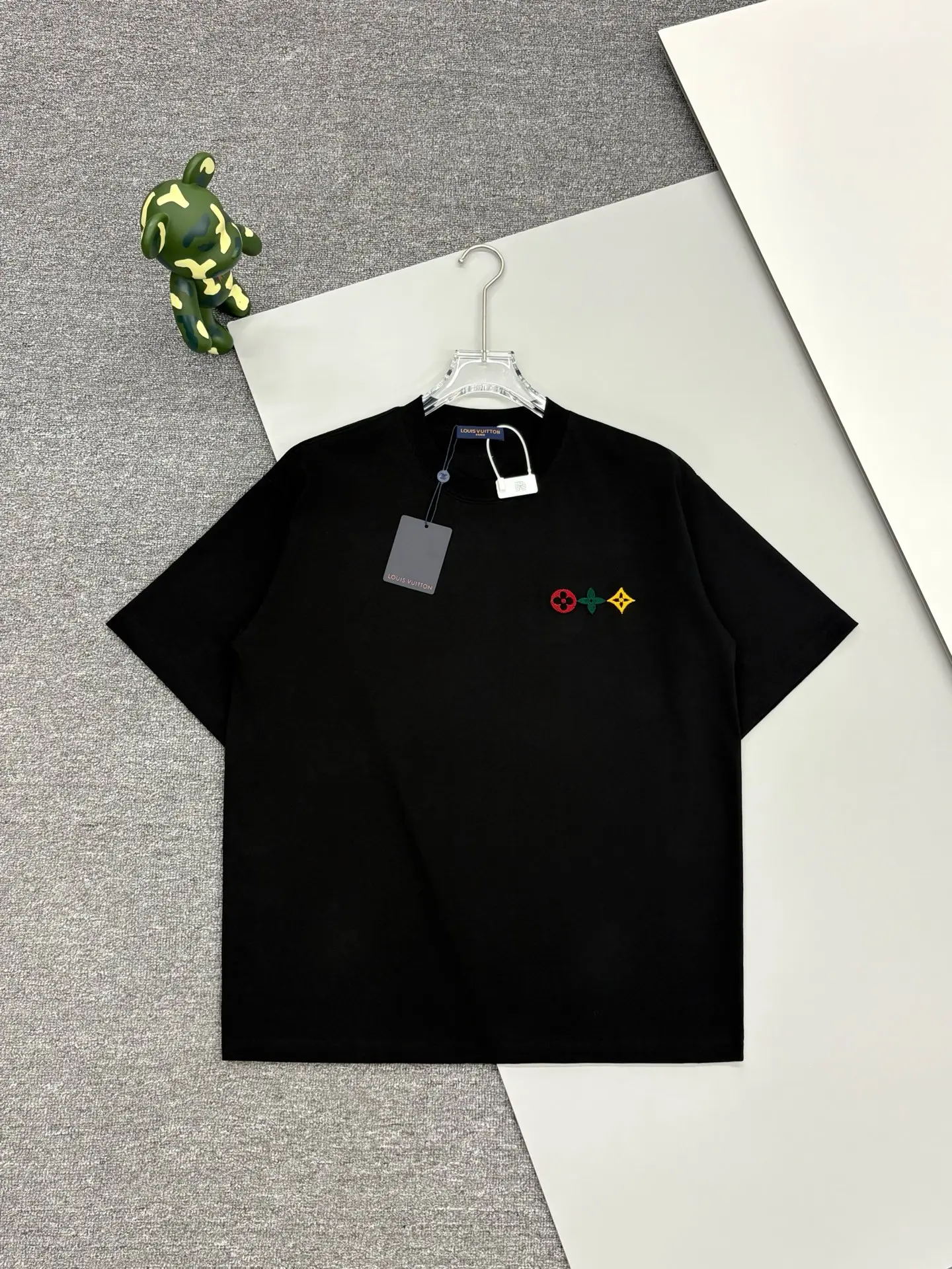 Embroidered Monogram Flower Cotton T-Shirt D14013393