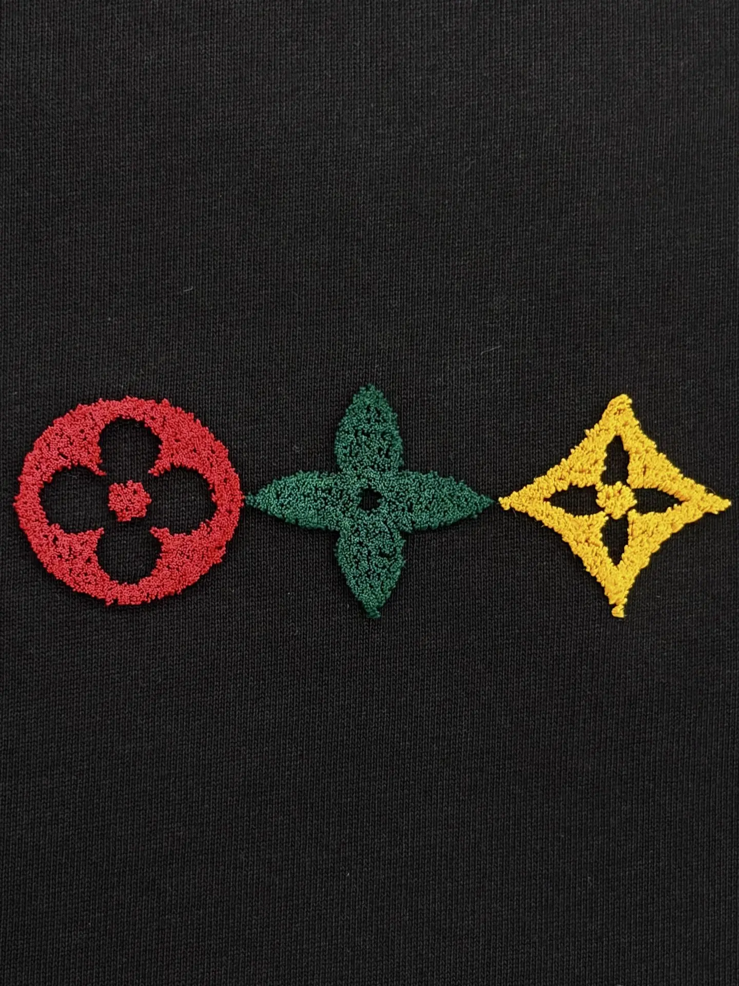 Embroidered Monogram Flower Cotton T-Shirt D14013393 — view 5