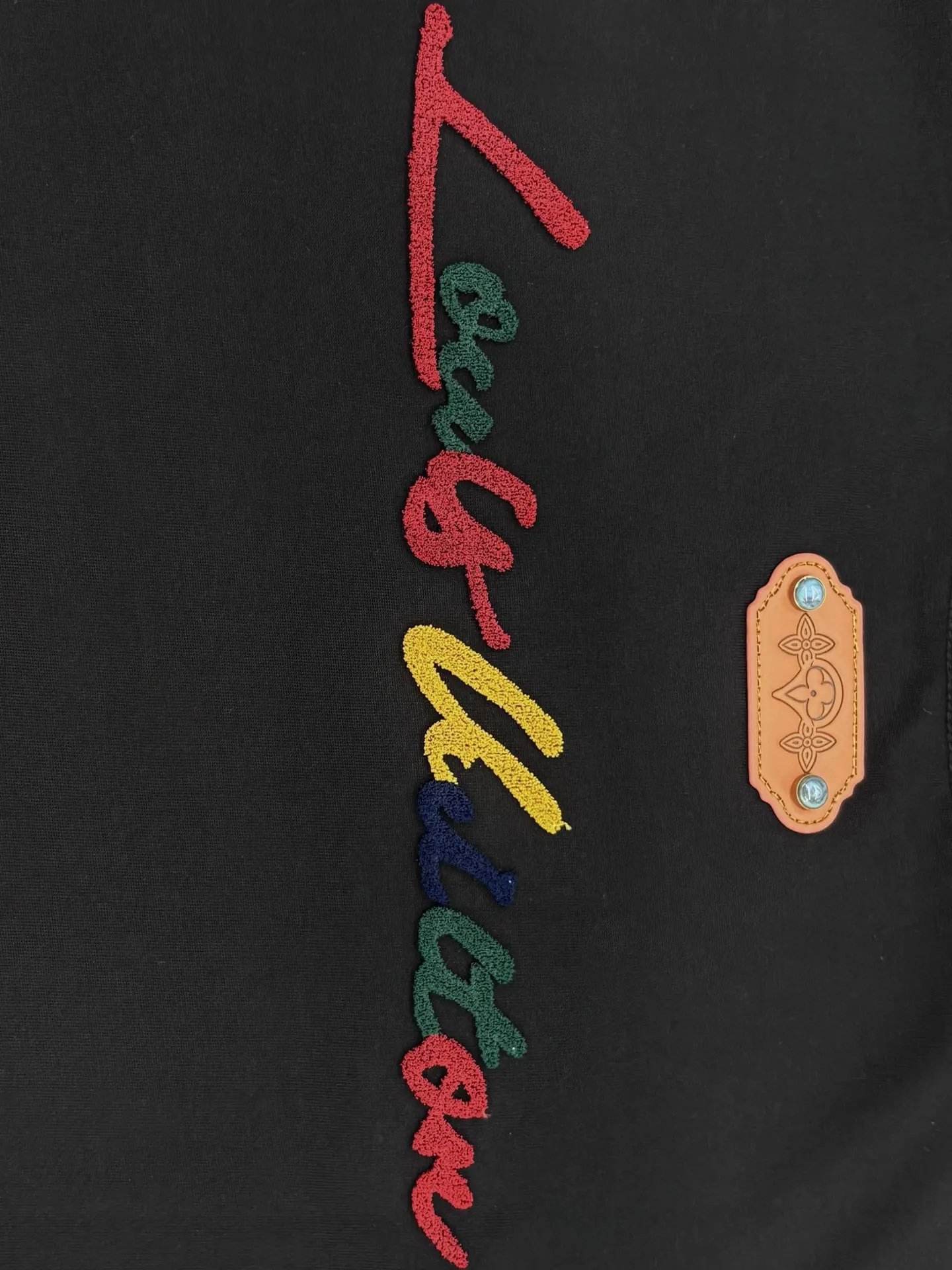 Embroidered Monogram Flower Cotton T-Shirt D14013393 — view 6