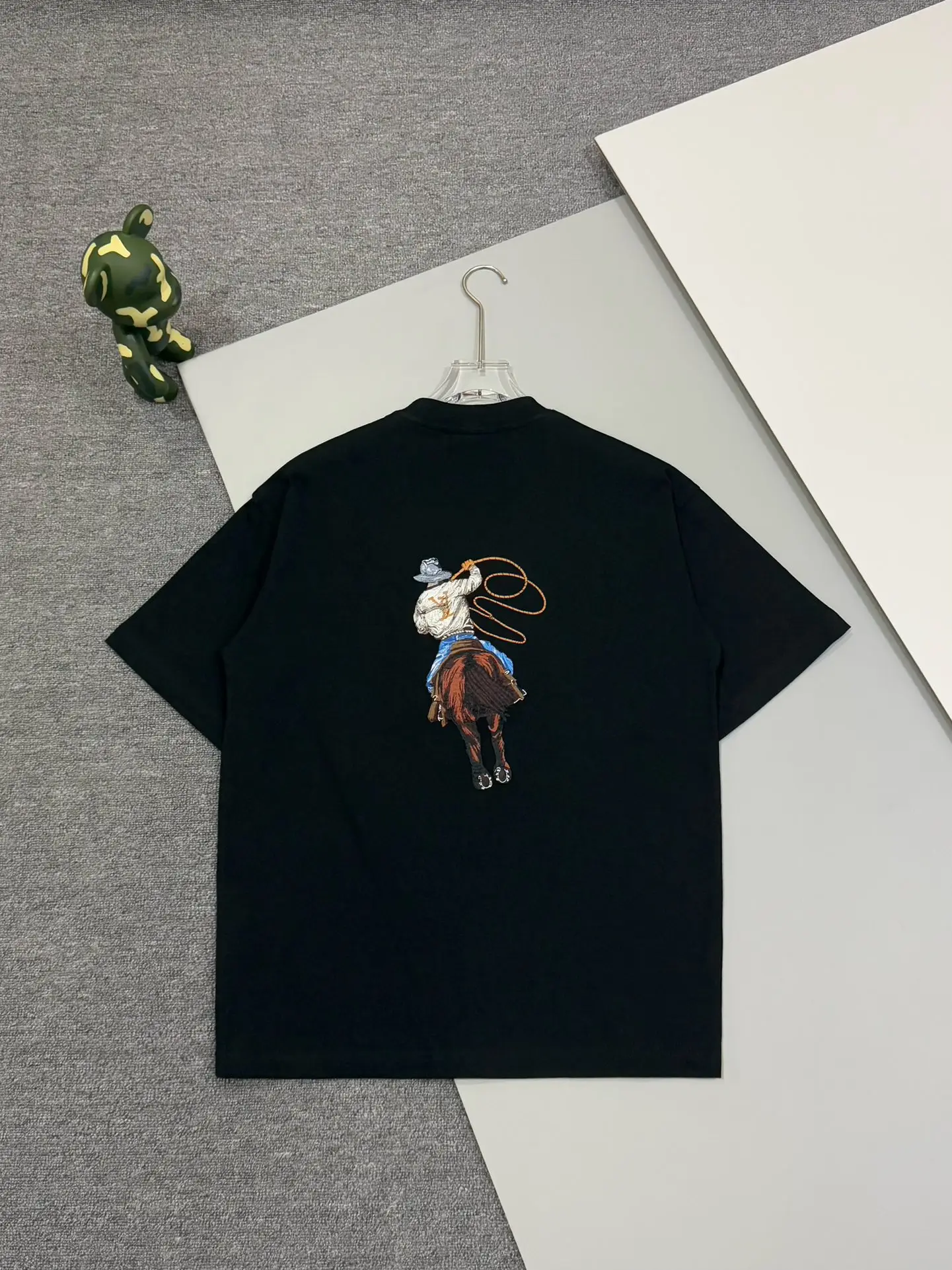 Embroidered Cowboy Lasso Cotton T-Shirt D14513399 — view 2