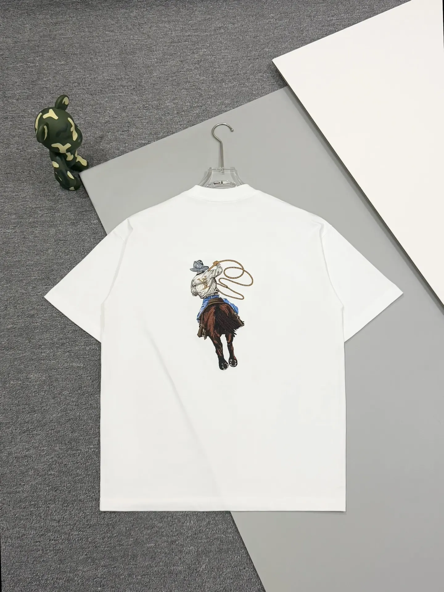 Embroidered Cowboy Lasso Cotton T-Shirt D14513398 — view 2