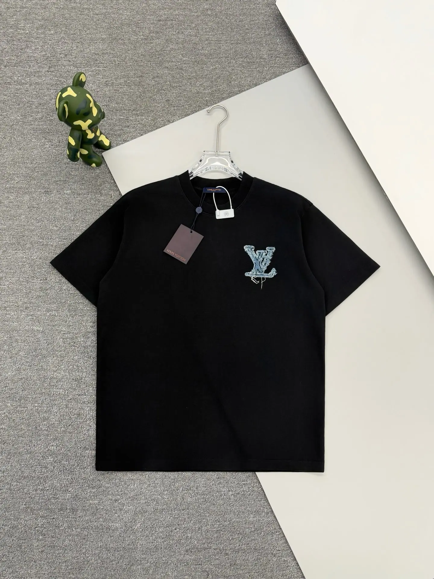Embroidered Denim Patch Logo T-Shirt D15013247