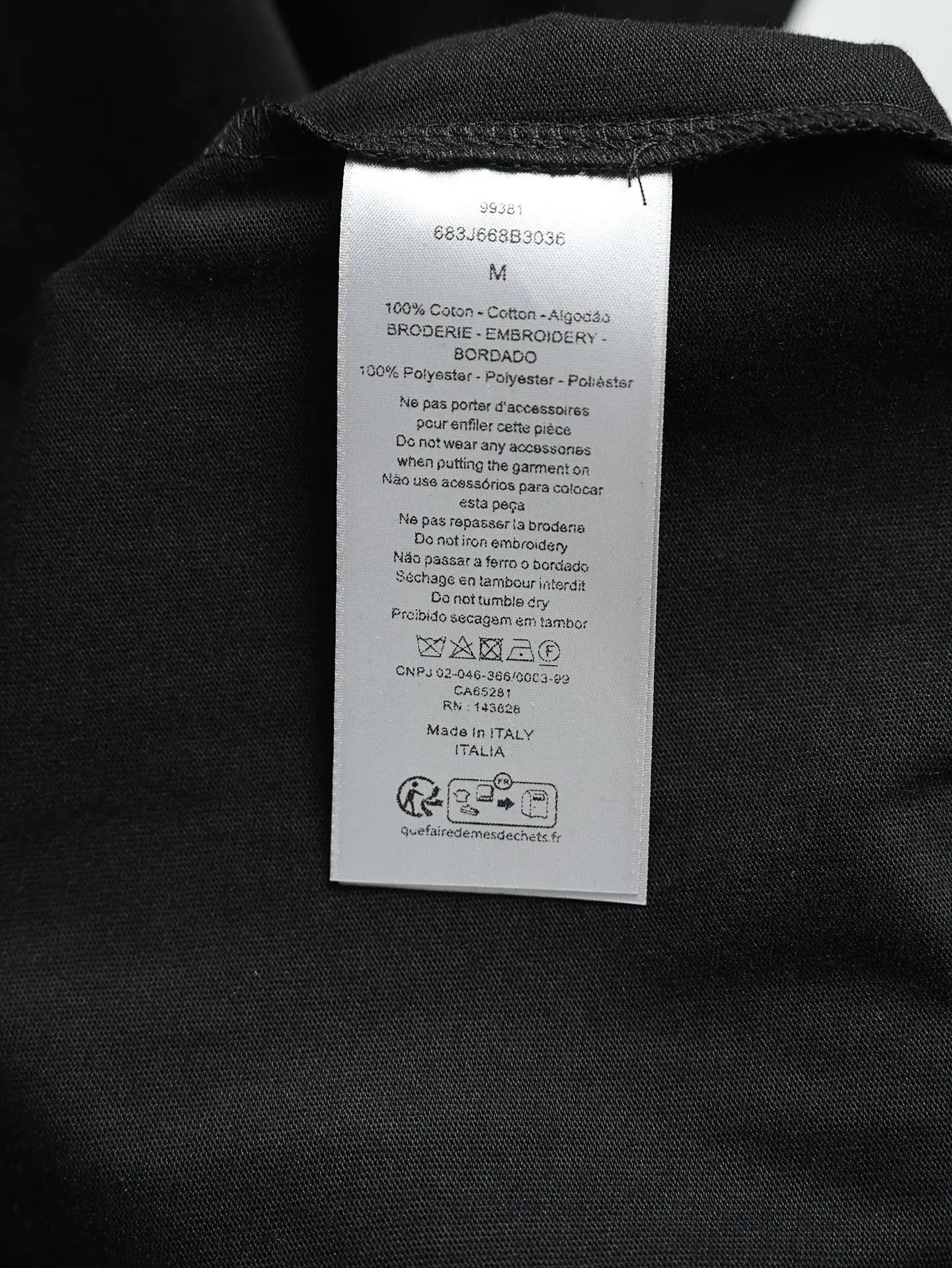 Embroidered Logo Cotton Jersey T-Shirt D16520645 — view 10