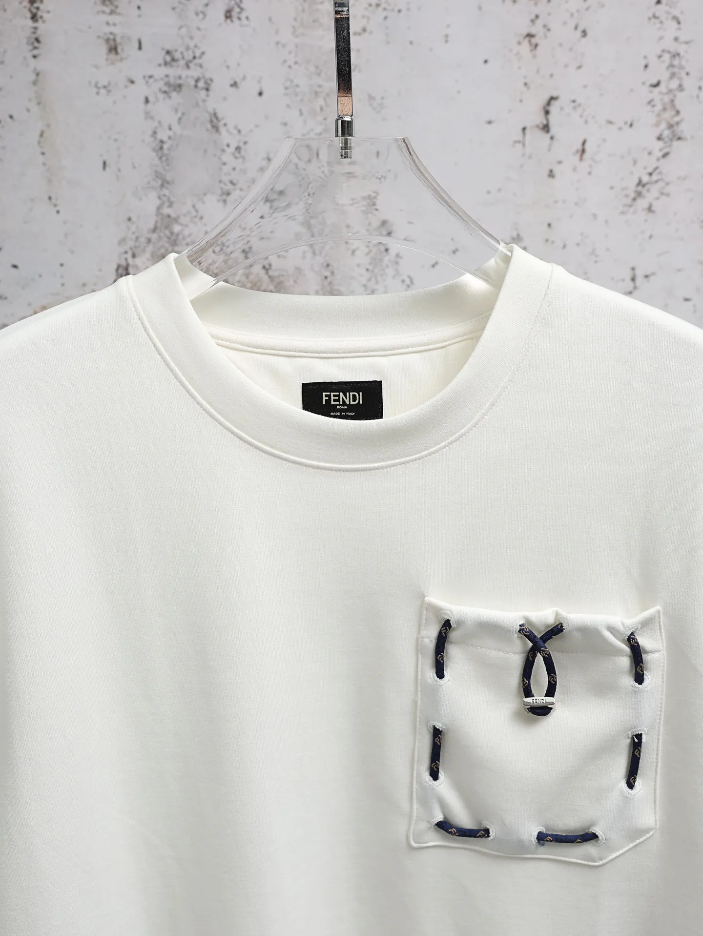 Drawstring Pocket Cotton-Jersey T-Shirt D17520633 — view 4