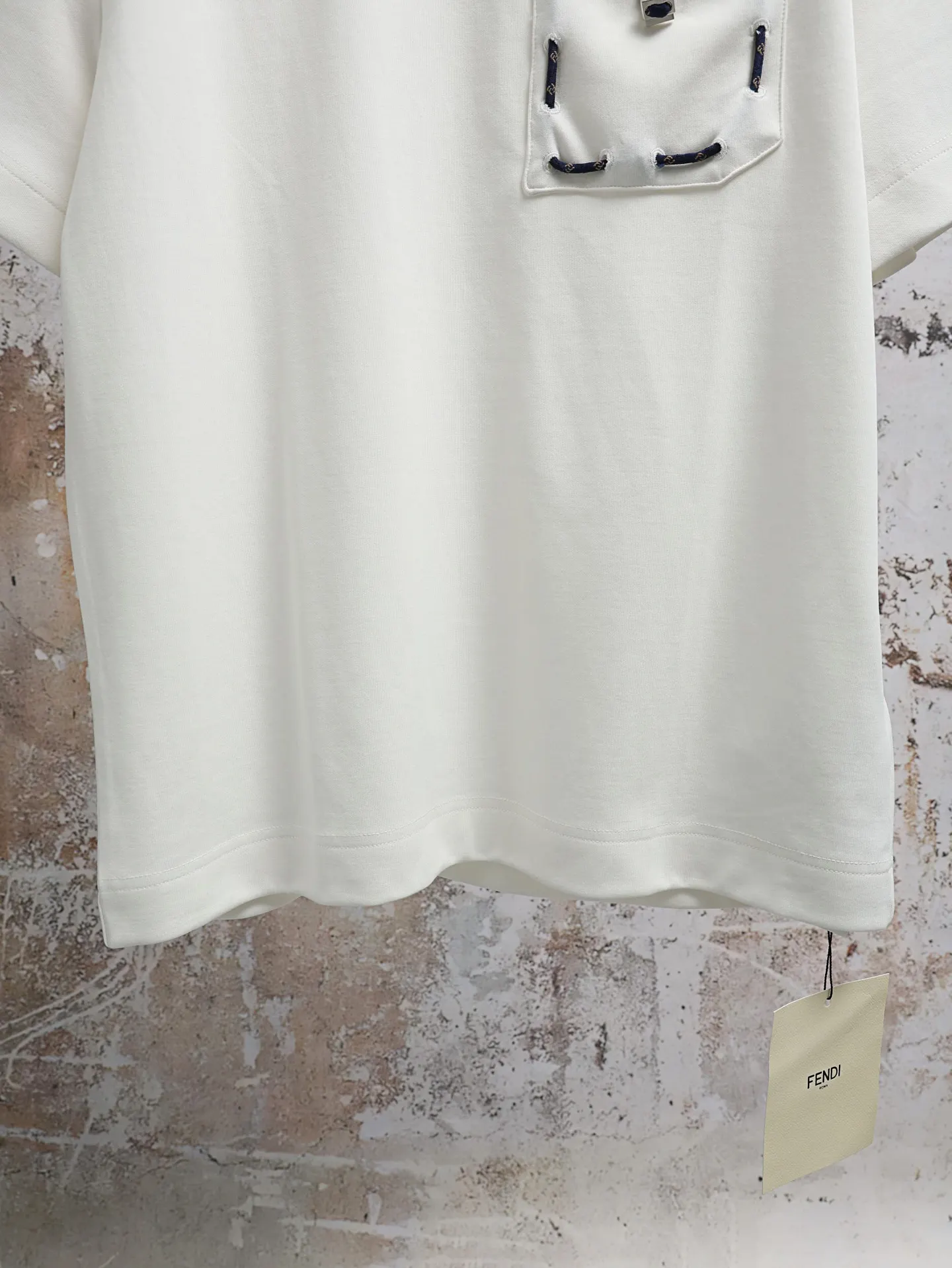 Drawstring Pocket Cotton-Jersey T-Shirt D17520633 — view 6