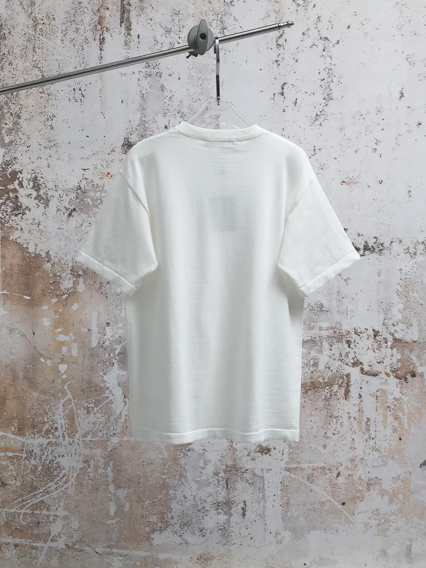 Leather Patch Cotton Knit T-Shirt D19020636 — view 2