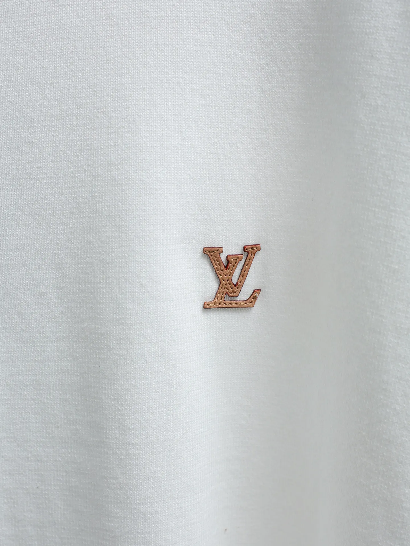 Leather Patch Cotton Knit T-Shirt D19020636 — view 3