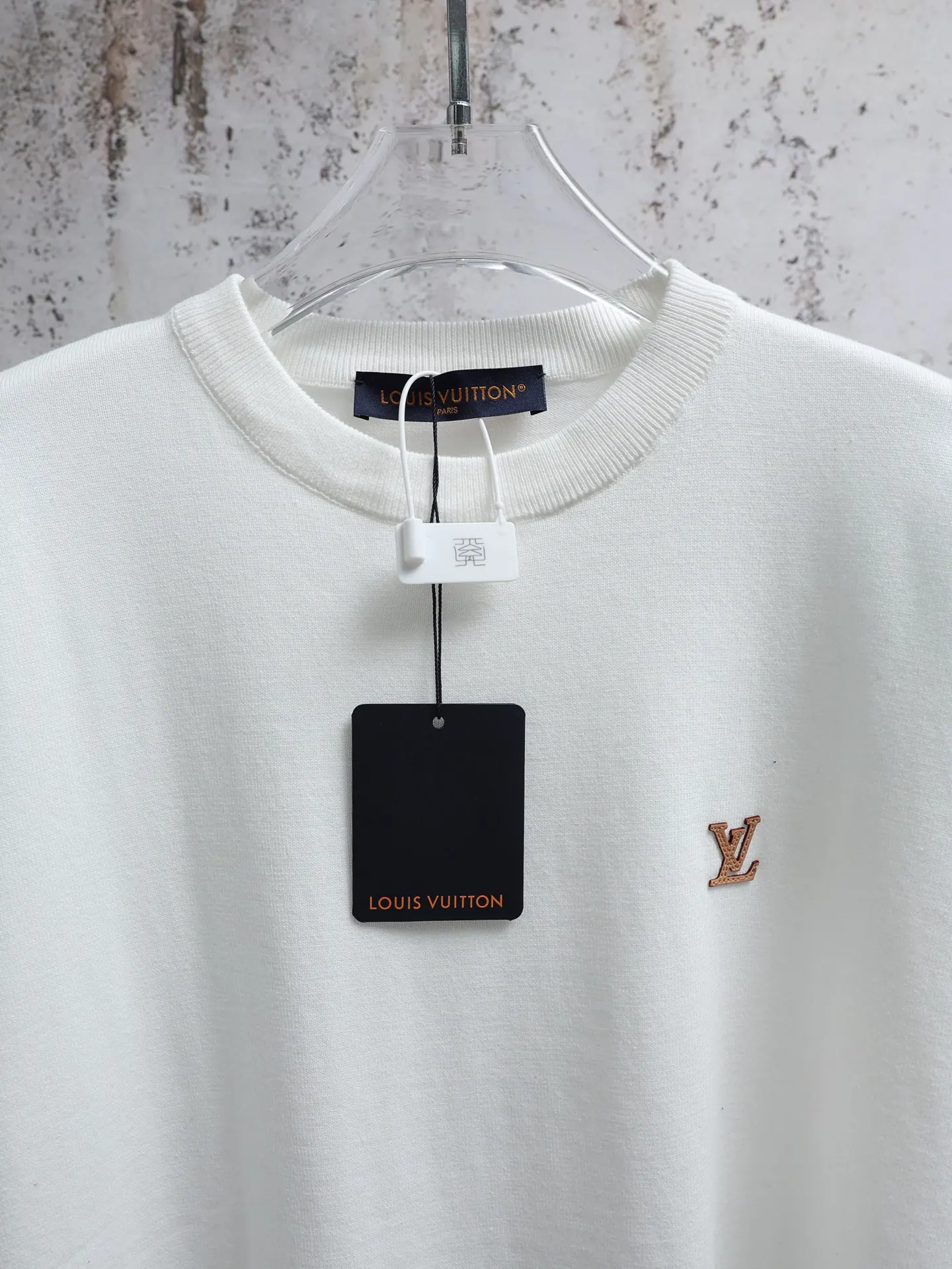 Leather Patch Cotton Knit T-Shirt D19020636 — view 5