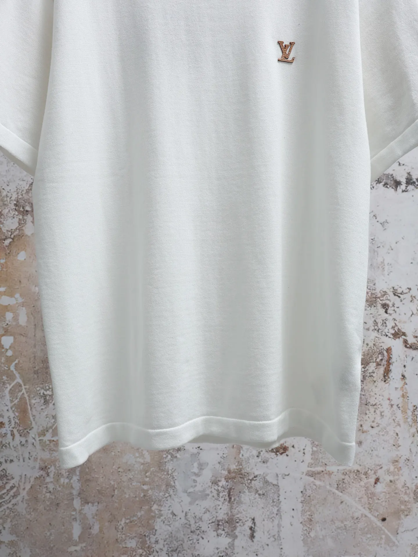 Leather Patch Cotton Knit T-Shirt D19020636 — view 6