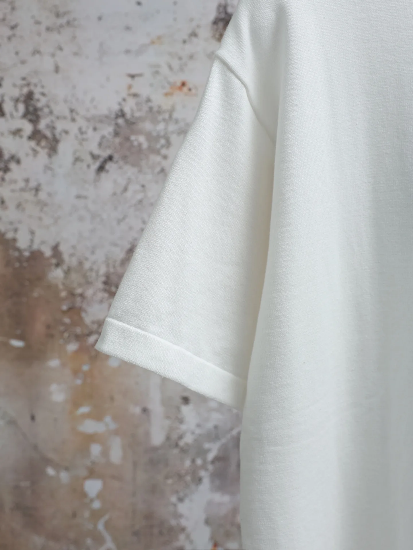 Leather Patch Cotton Knit T-Shirt D19020636 — view 7