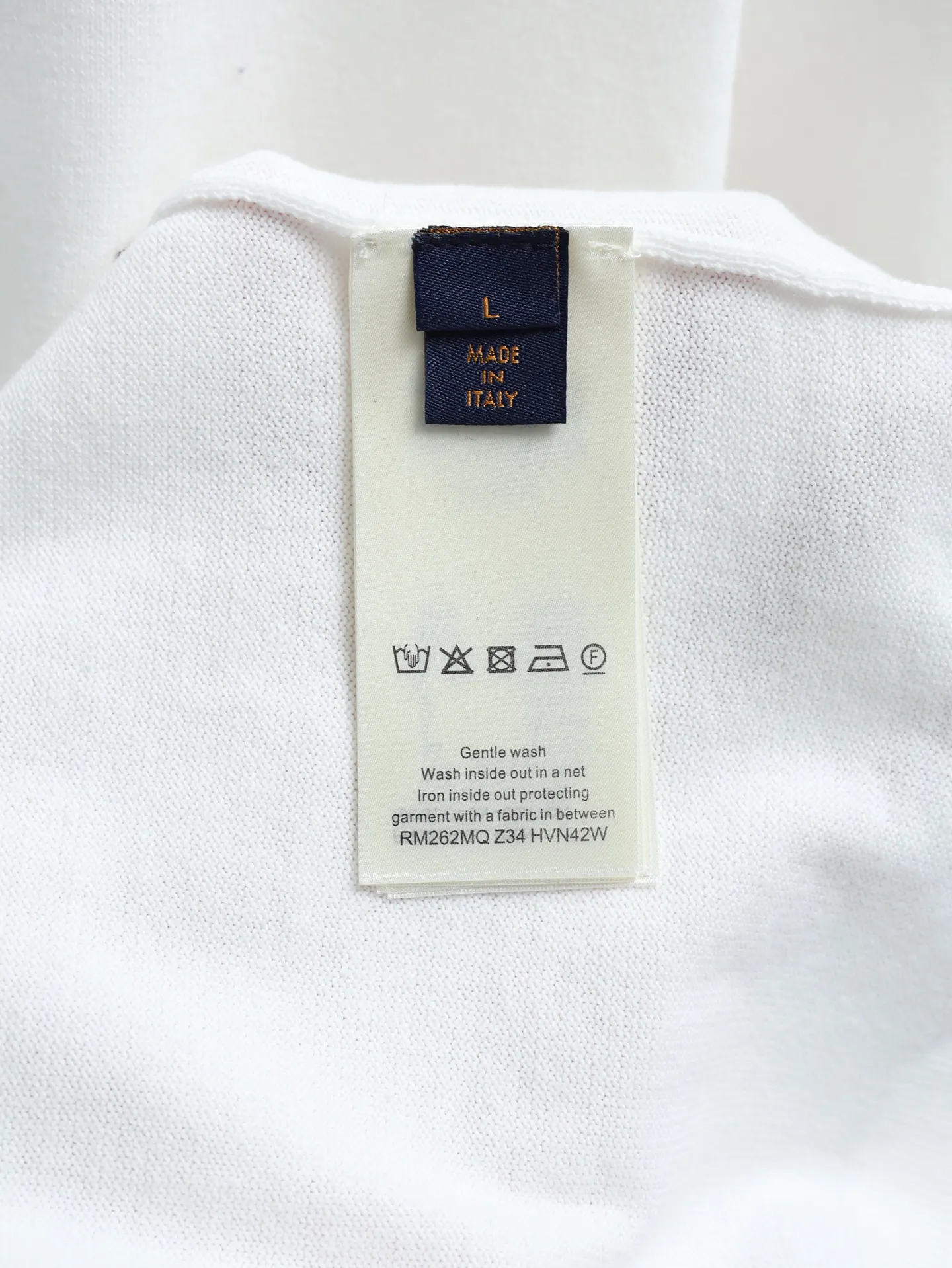 Leather Patch Cotton Knit T-Shirt D19020636 — view 9