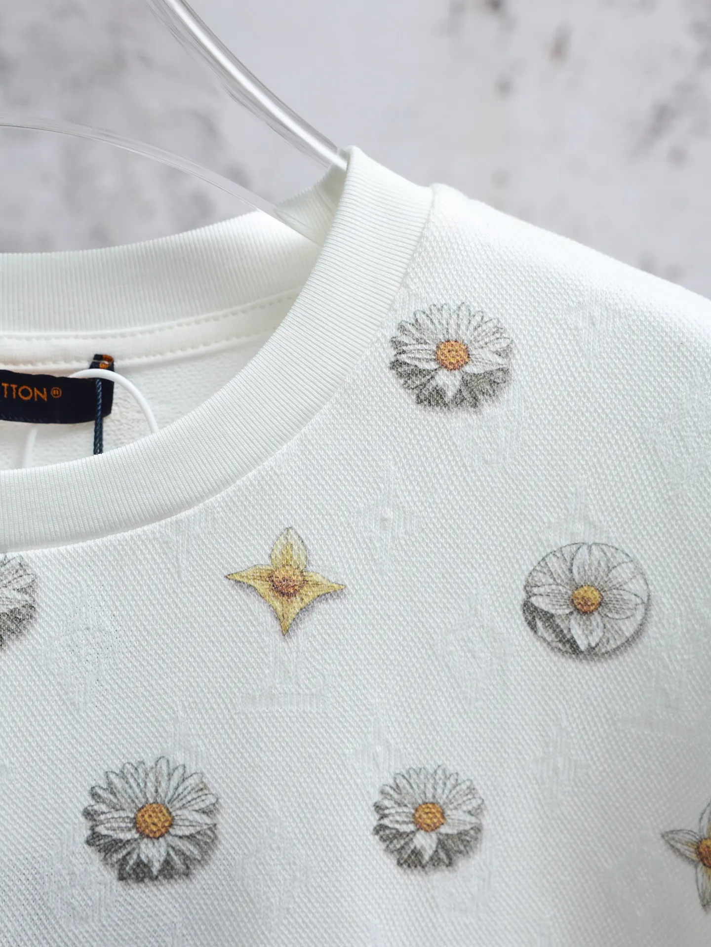 Blooming Monogram Flowers Jacquard T-Shirt D19020639 — view 8