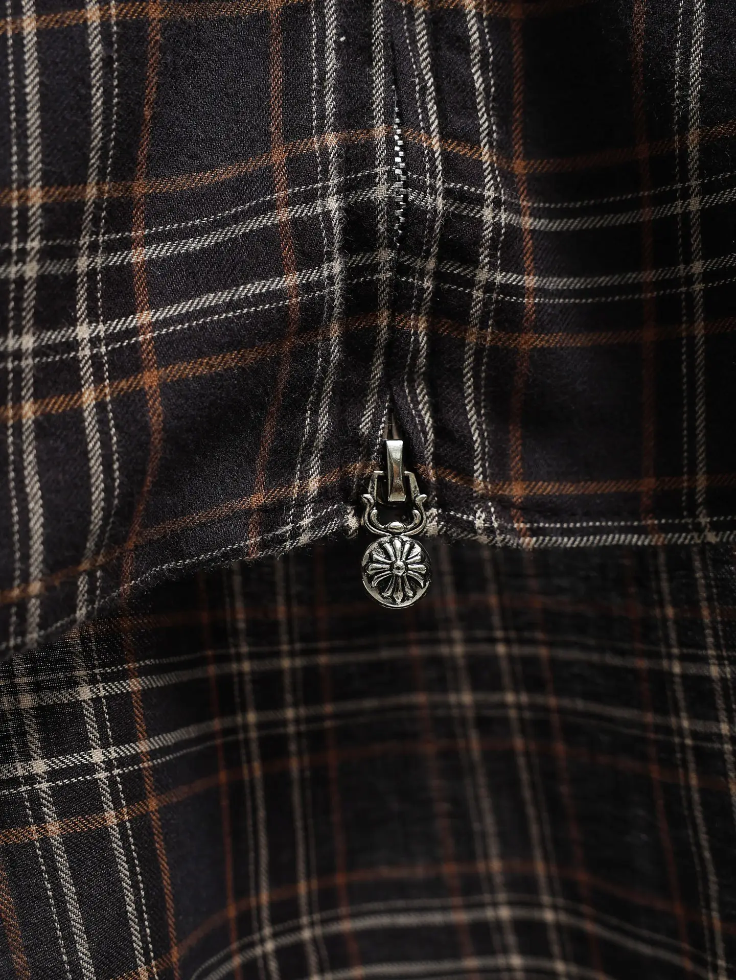 Plaid Zip-Up Short-Sleeve Shirt D20520644 — view 7