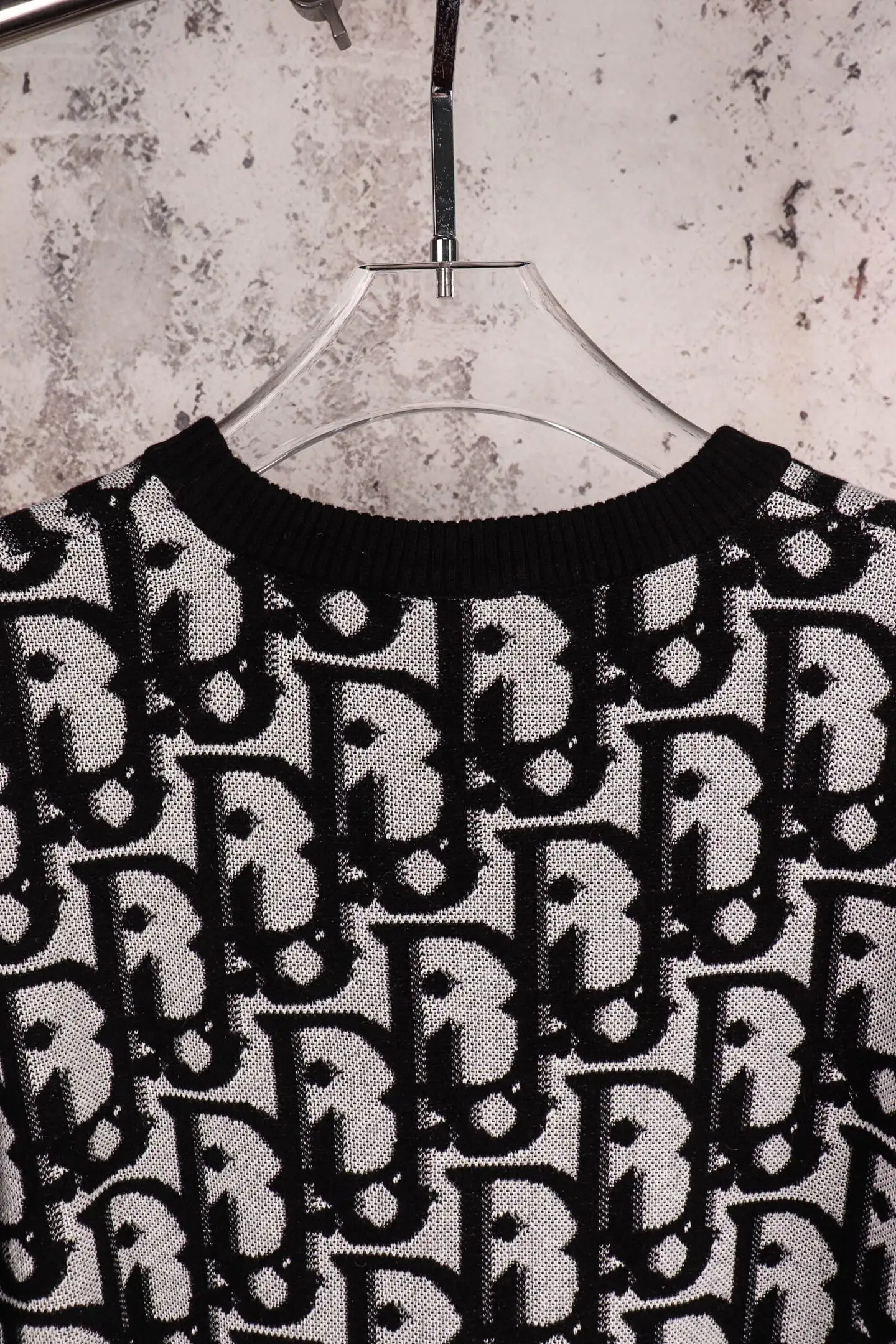 Oblique Print Cotton-Blend Knit T-Shirt D21520580 — view 8