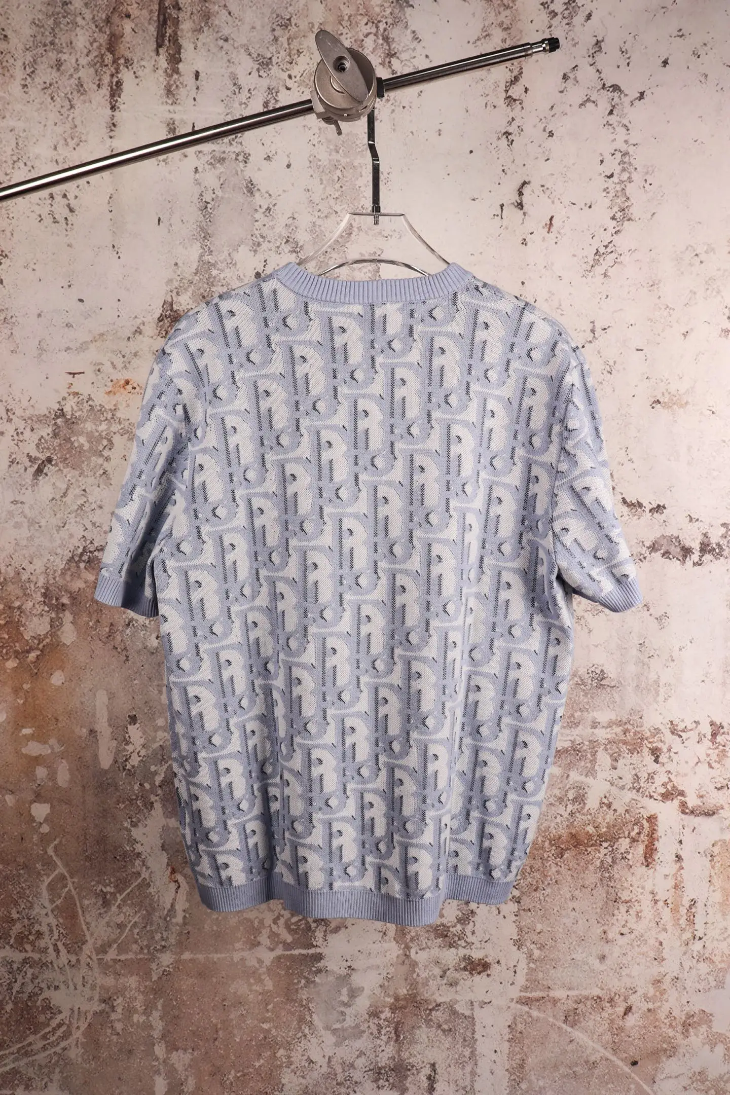 Oblique Cotton-Blend Knit T-Shirt D21520581 — view 2