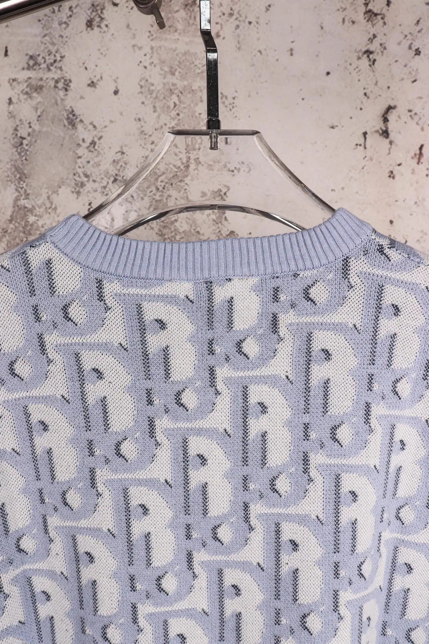 Oblique Cotton-Blend Knit T-Shirt D21520581 — view 5