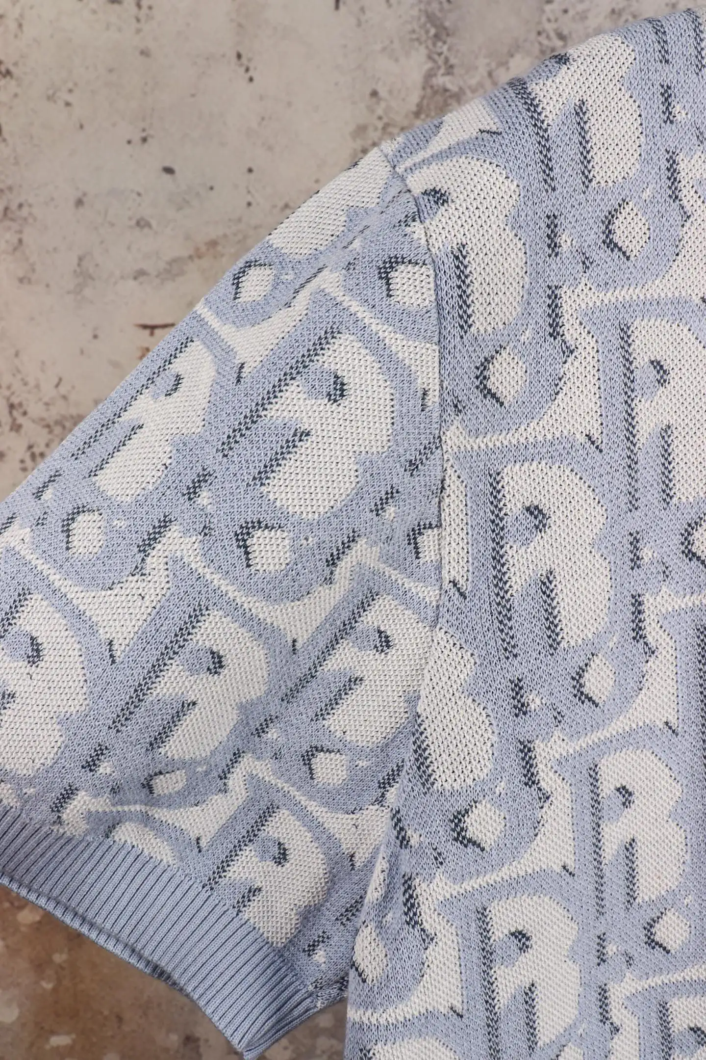 Oblique Cotton-Blend Knit T-Shirt D21520581 — view 8