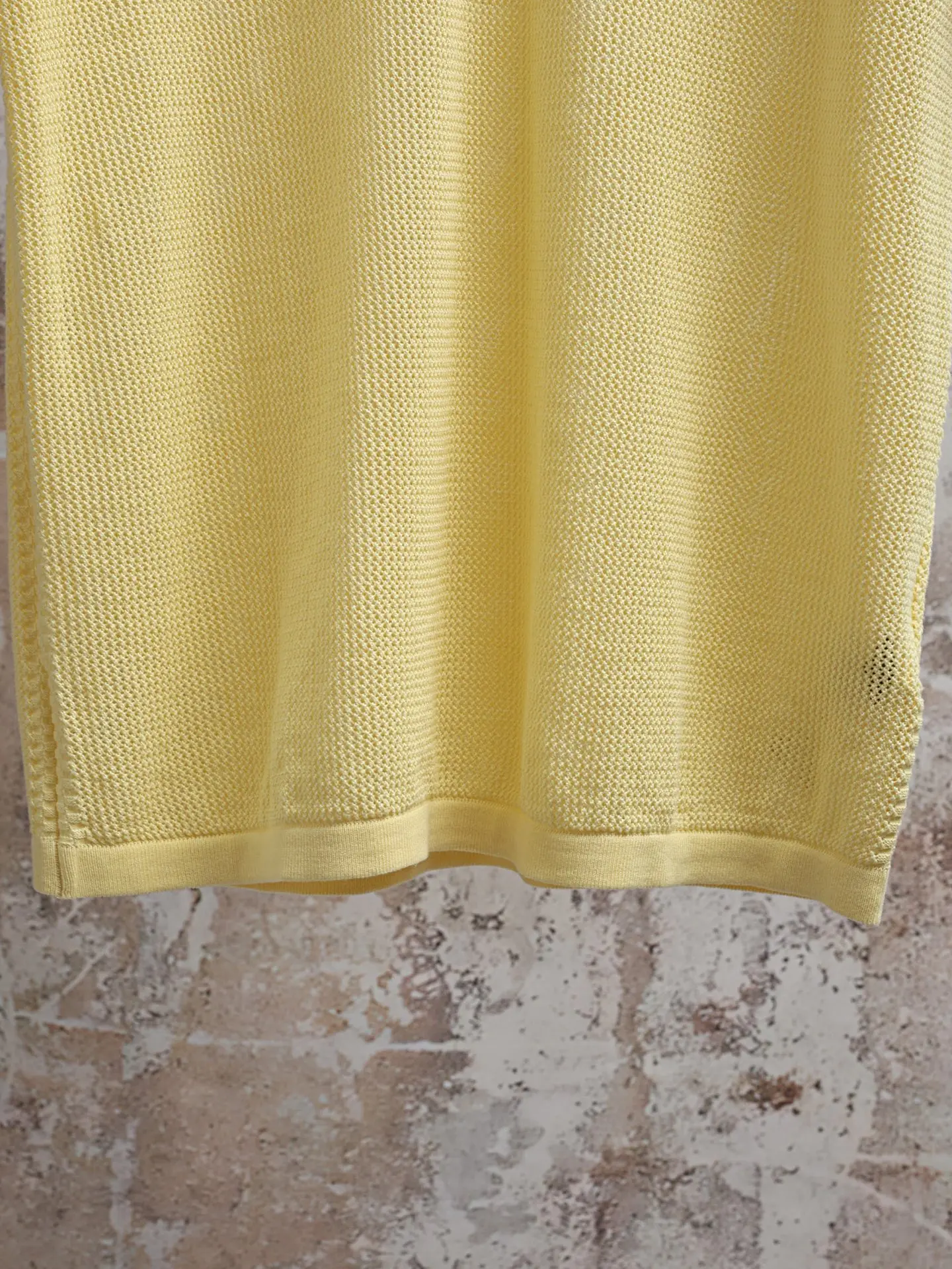 Logo-Patch Mesh Knit Cotton Polo Shirt D21520604 — view 8