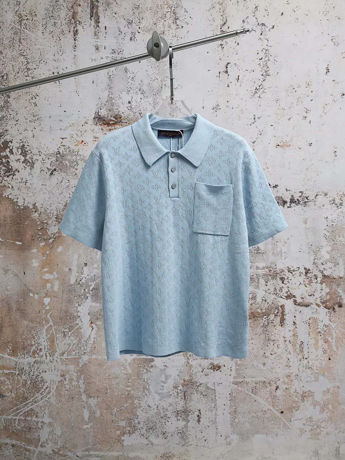 Monogram Mesh Knit Polo Shirt D21520627