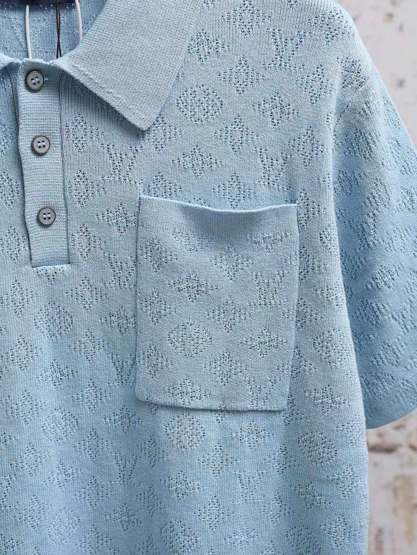 Monogram Mesh Knit Polo Shirt D21520627 — view 4