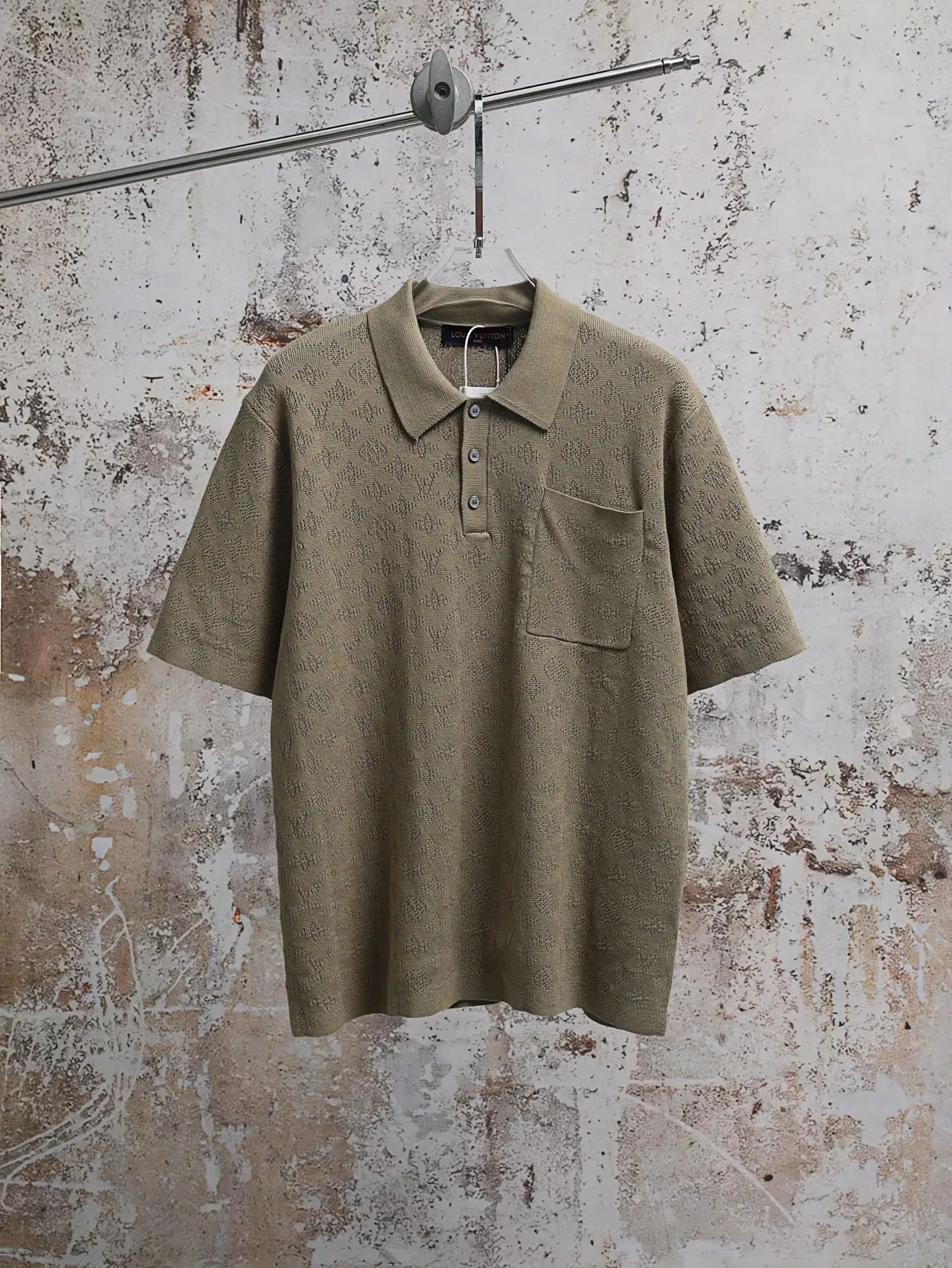 Monogram Mesh Knit Polo Shirt D21520628