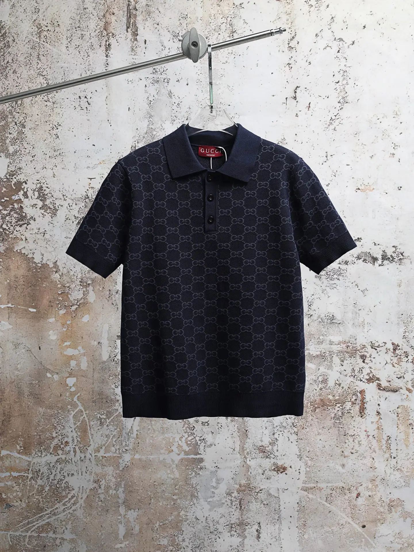 GG Monogram Cotton and Silk-Blend Polo Shirt D22520623
