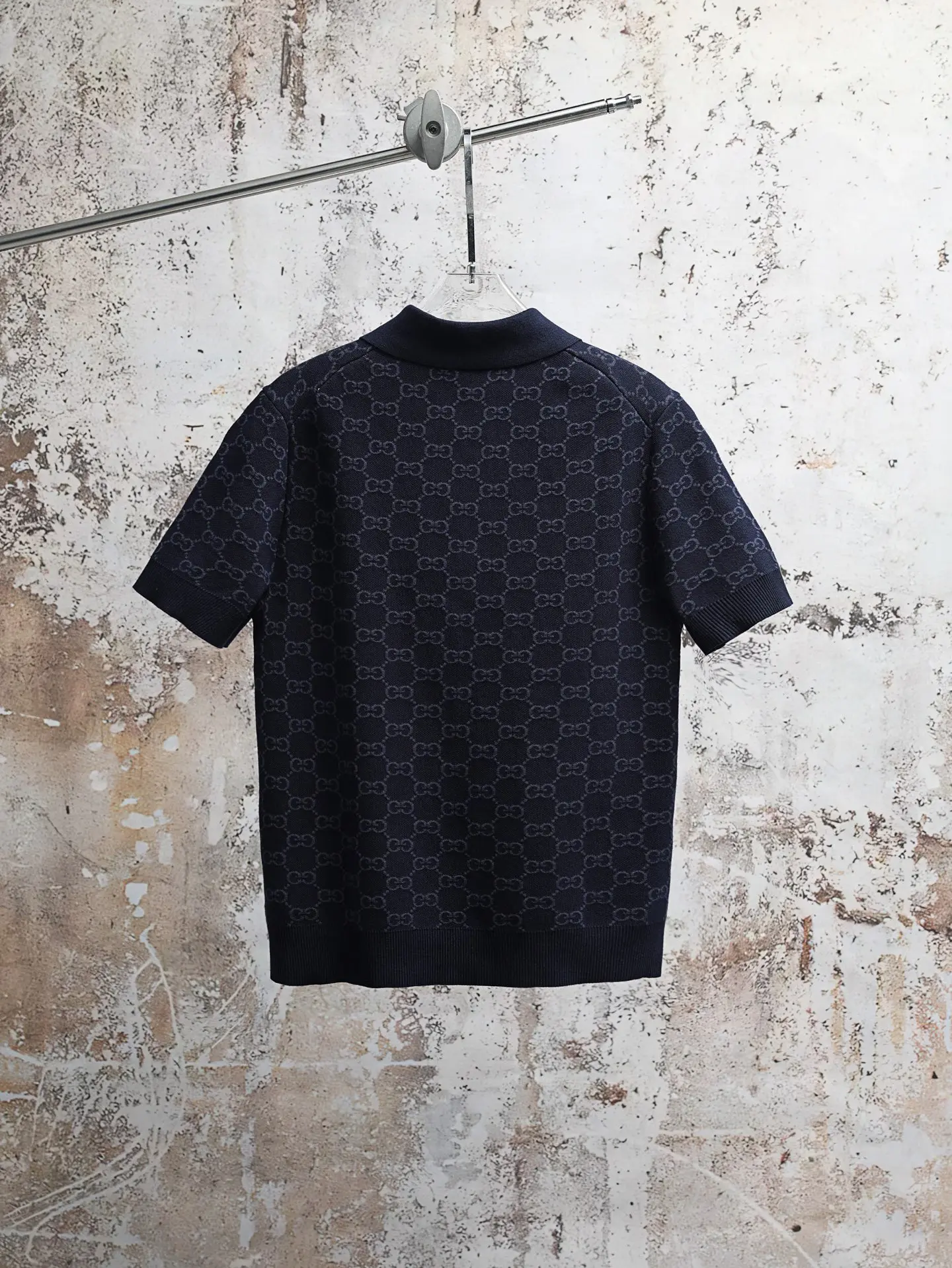 GG Monogram Cotton and Silk-Blend Polo Shirt D22520623 — view 2