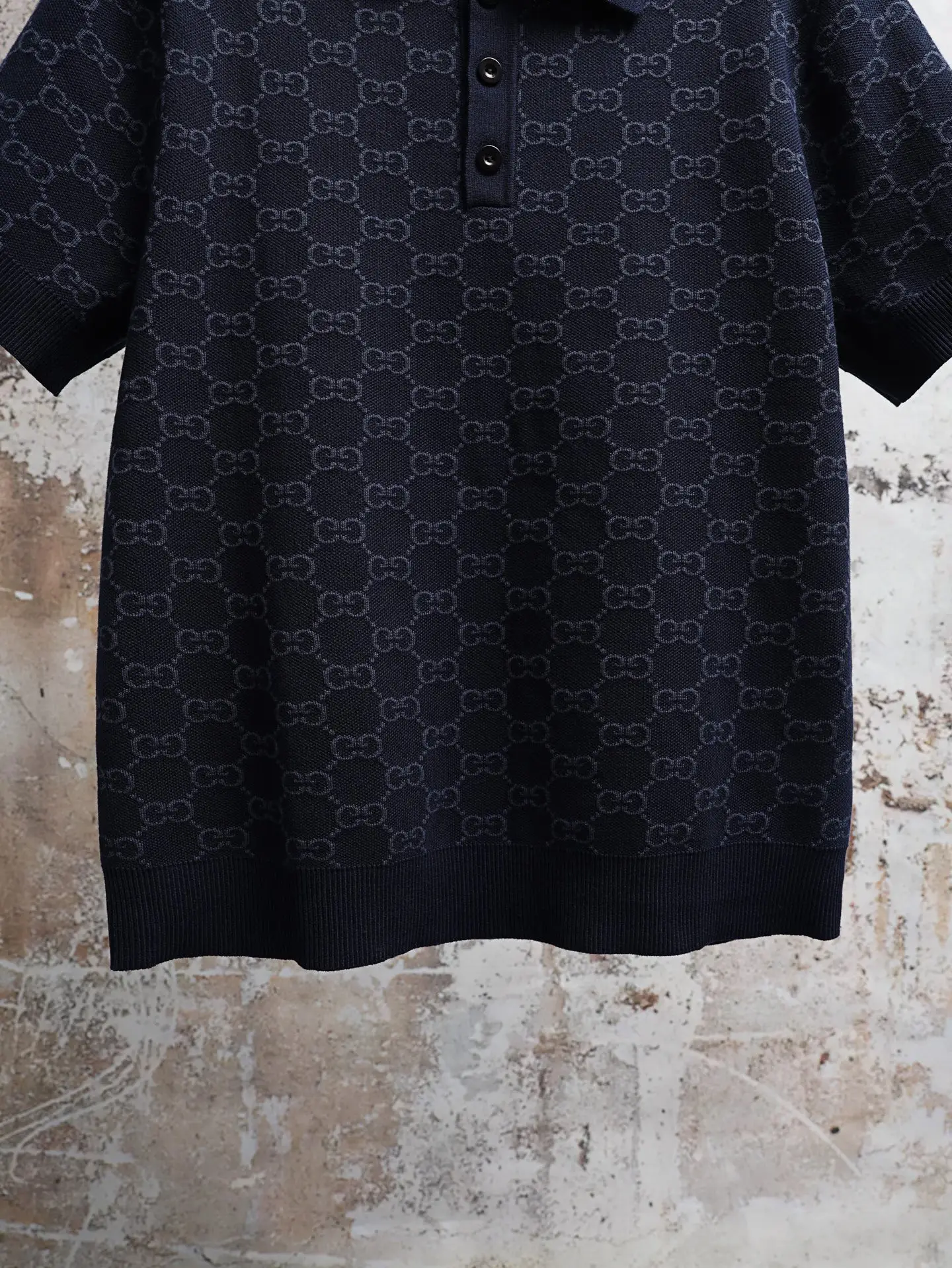 GG Monogram Cotton and Silk-Blend Polo Shirt D22520623 — view 7