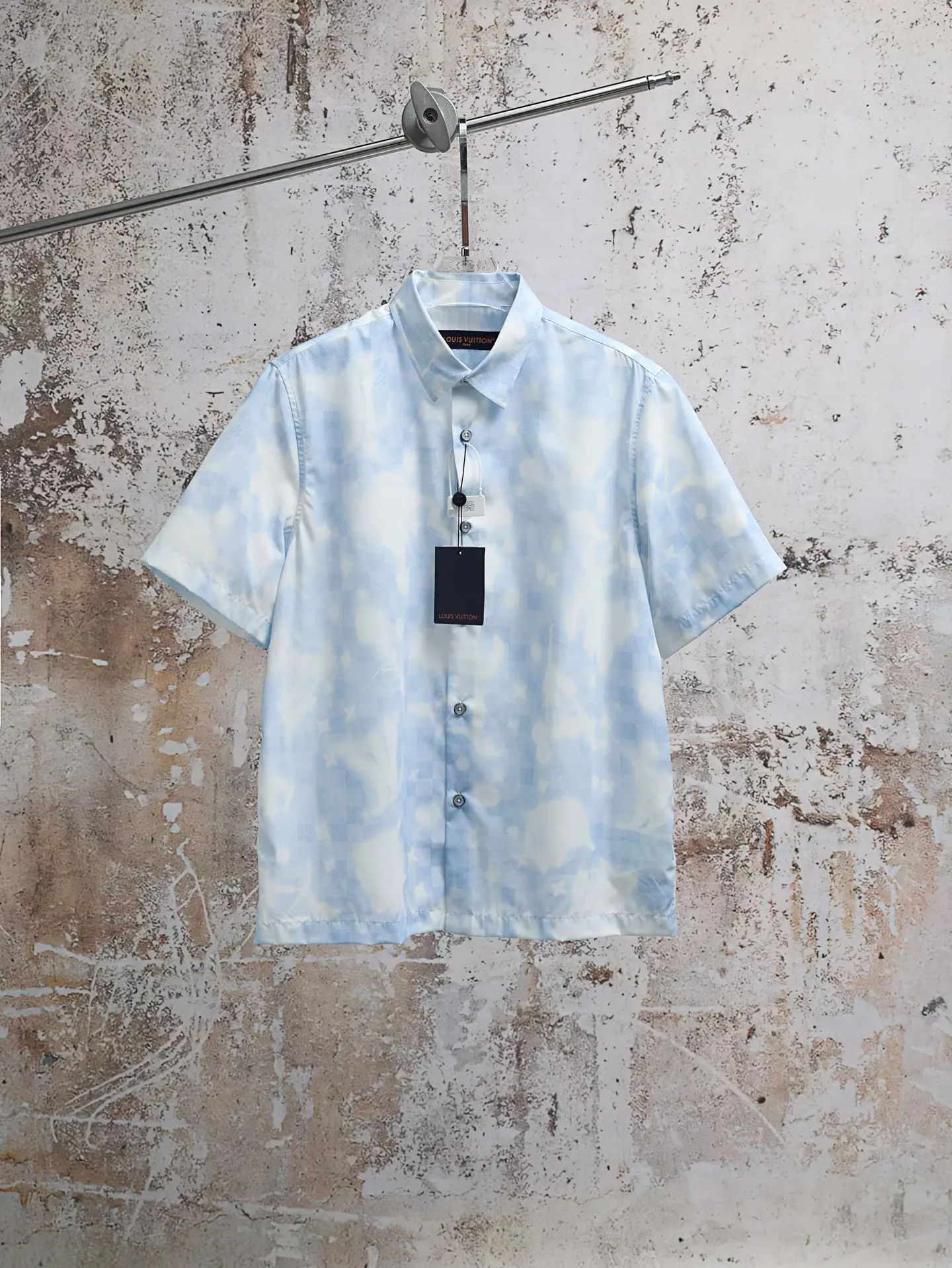 Monogram Cloud Print Short-Sleeve Shirt D23020631
