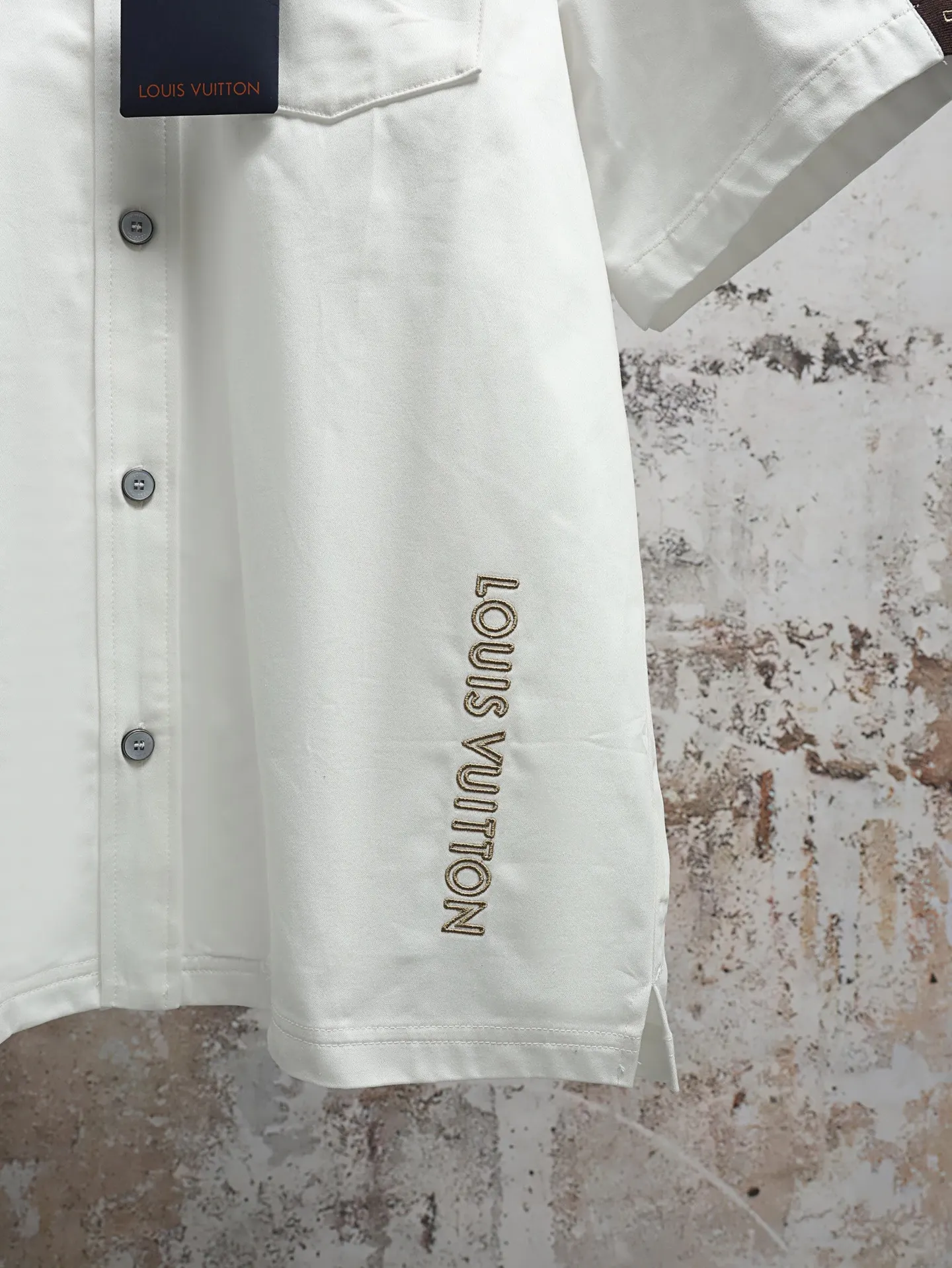 Embroidered Piqué Cotton Short-Sleeve Shirt D23020624 — view 7