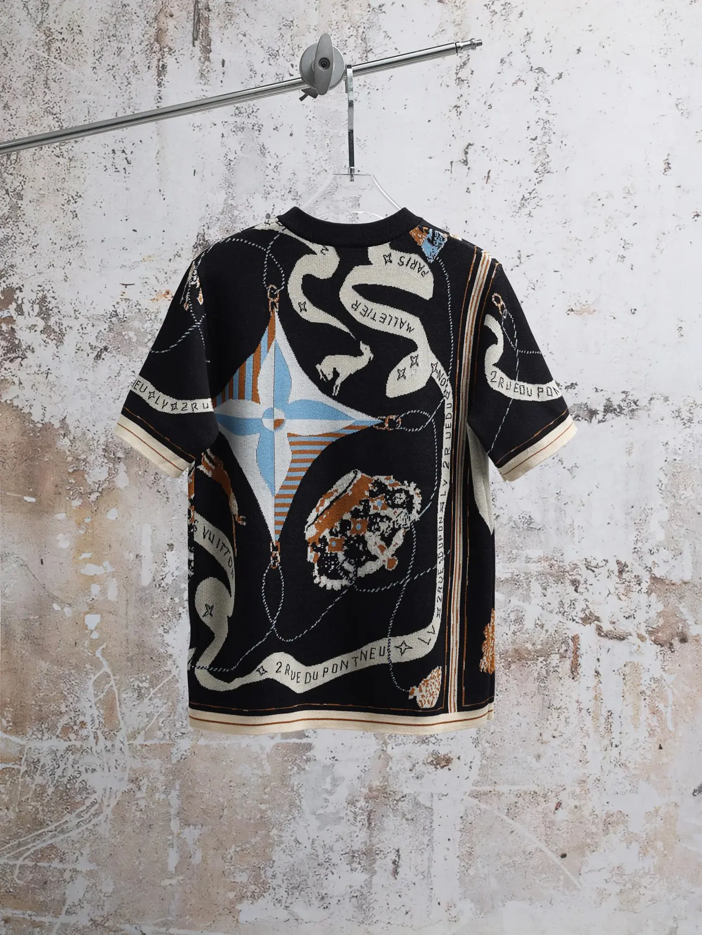 Monogram Jacquard Short-Sleeve Knit T-Shirt D25020643 — view 2