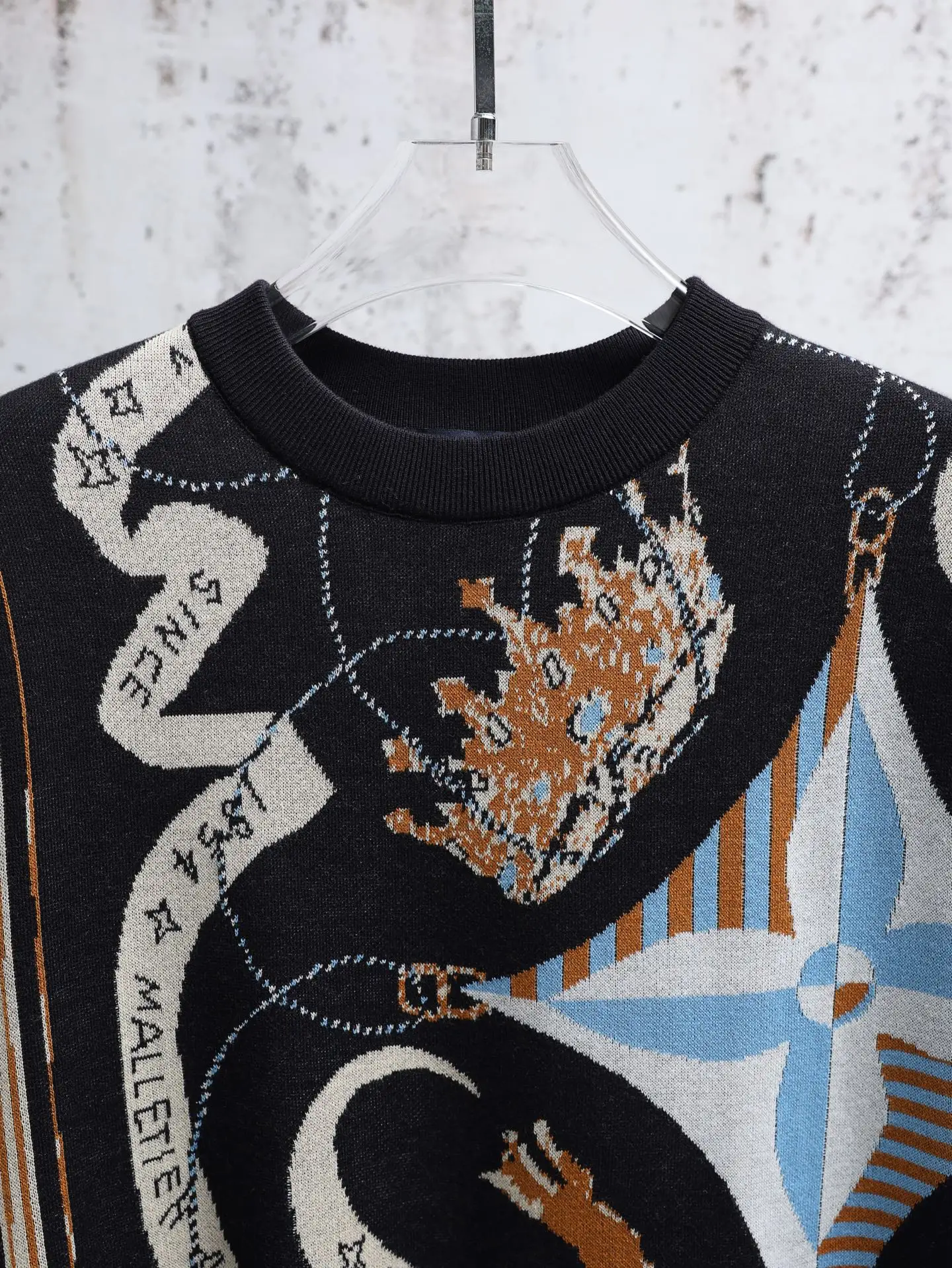 Monogram Jacquard Short-Sleeve Knit T-Shirt D25020643 — view 3