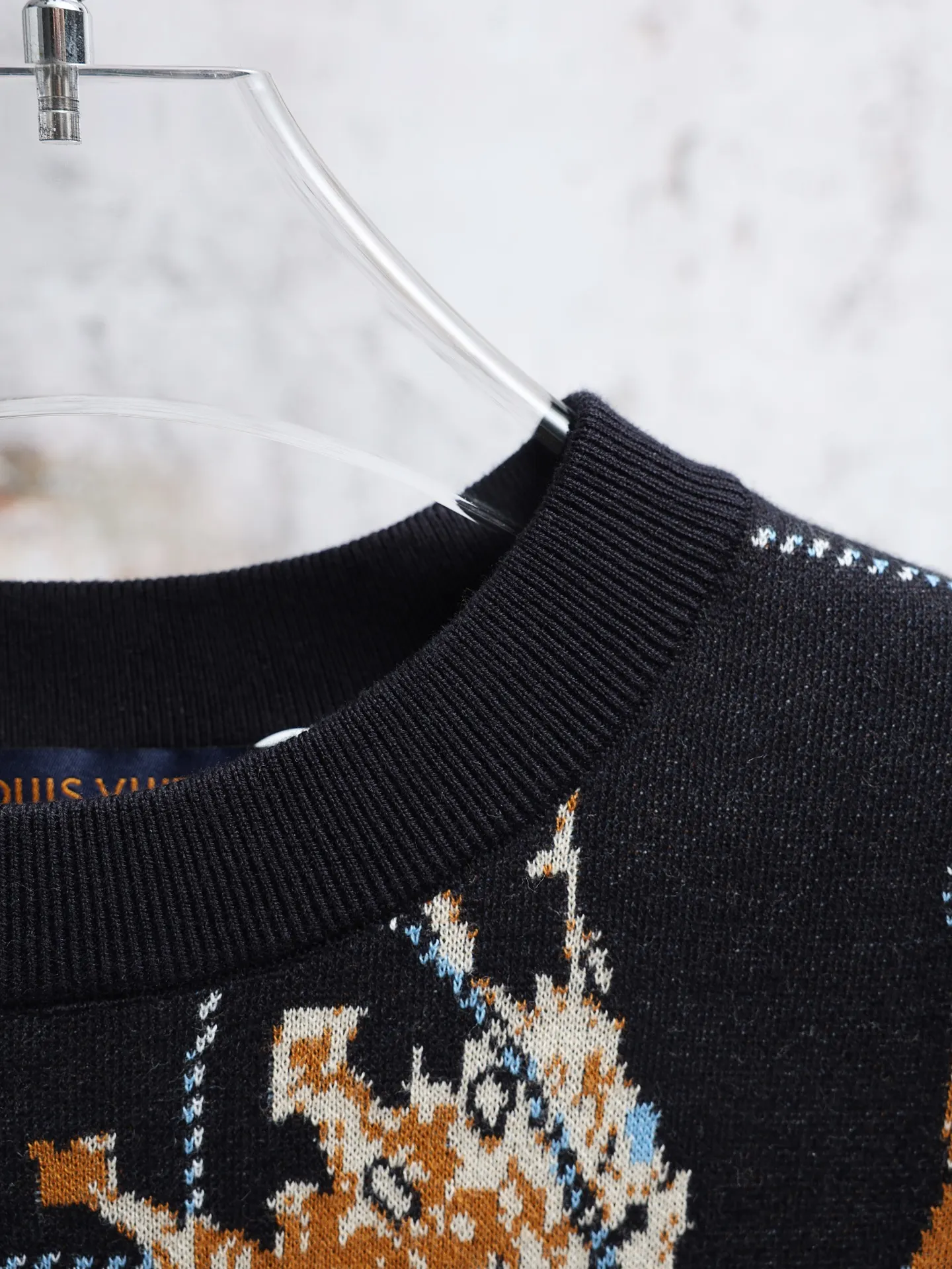 Monogram Jacquard Short-Sleeve Knit T-Shirt D25020643 — view 7