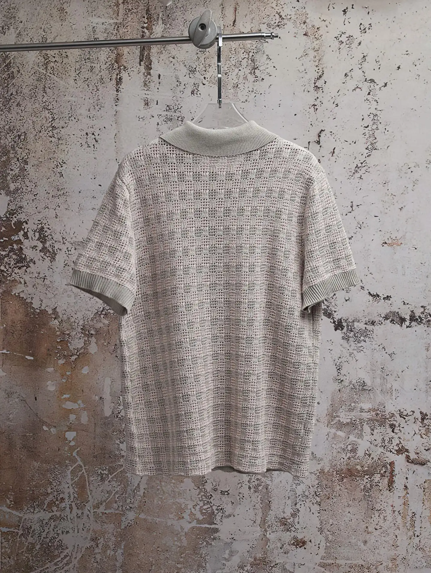 Monogram Open-Knit Cotton Polo Shirt D25020597 — view 2