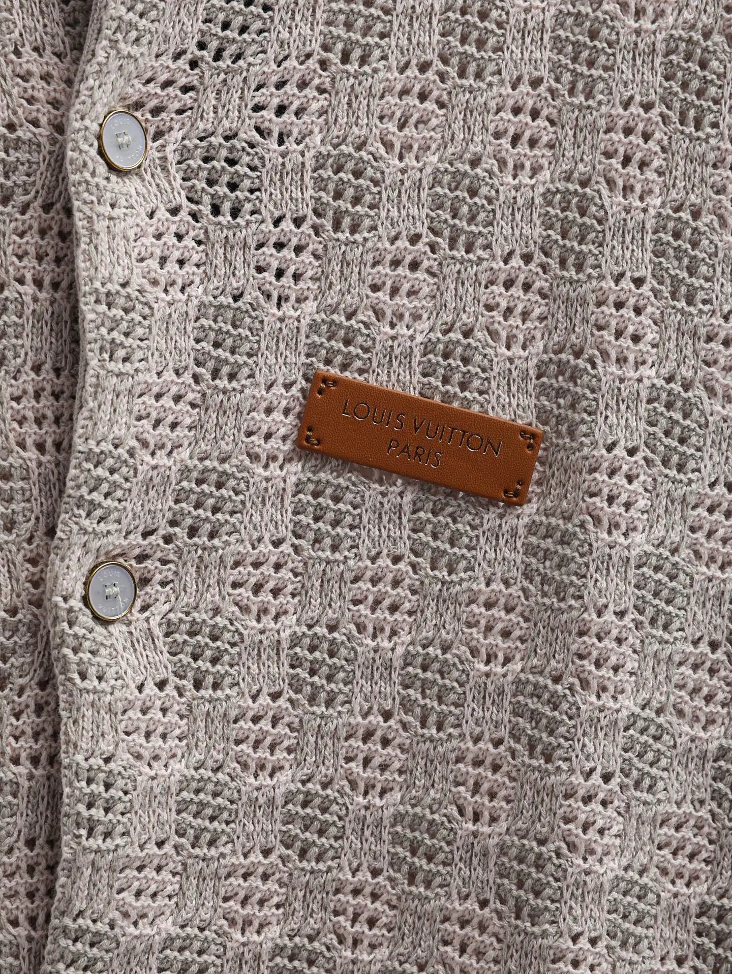 Monogram Open-Knit Cotton Polo Shirt D25020597 — view 4