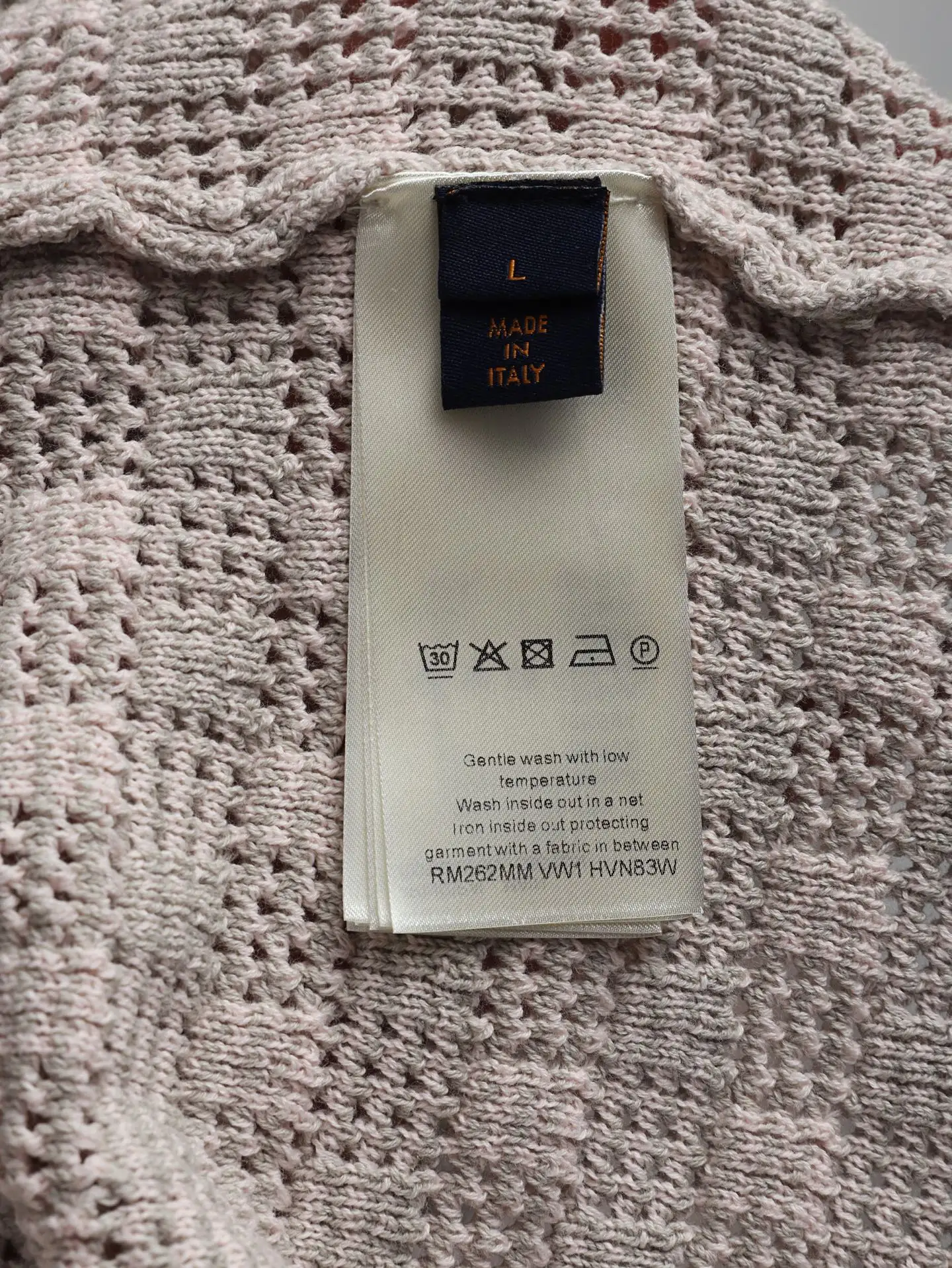 Monogram Open-Knit Cotton Polo Shirt D25020597 — view 9