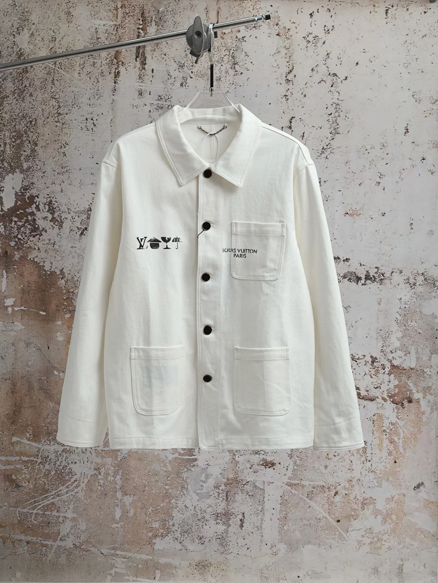 Logo Print Cotton Chore Jacket D25520591