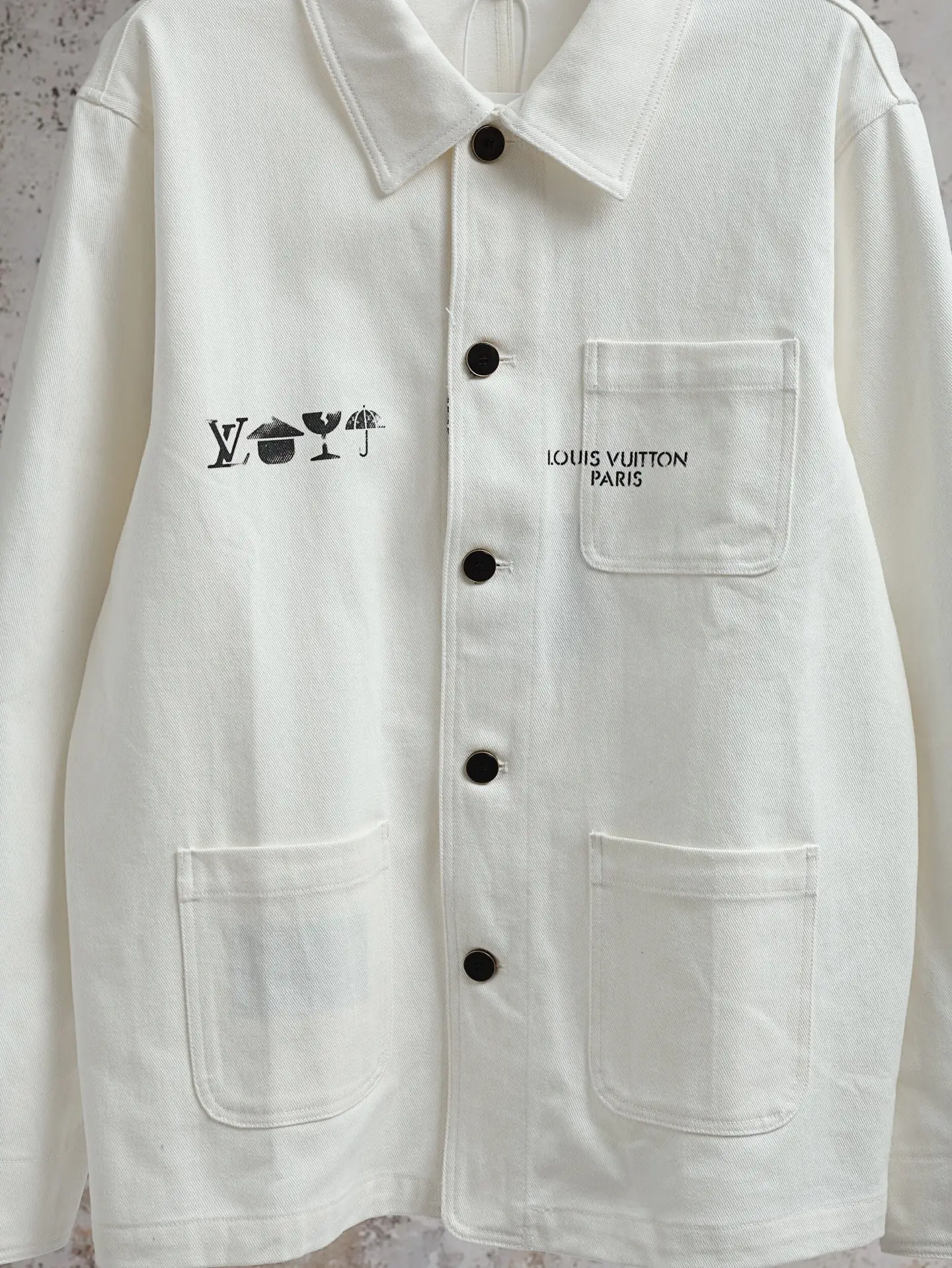 Logo Print Cotton Chore Jacket D25520591 — view 4