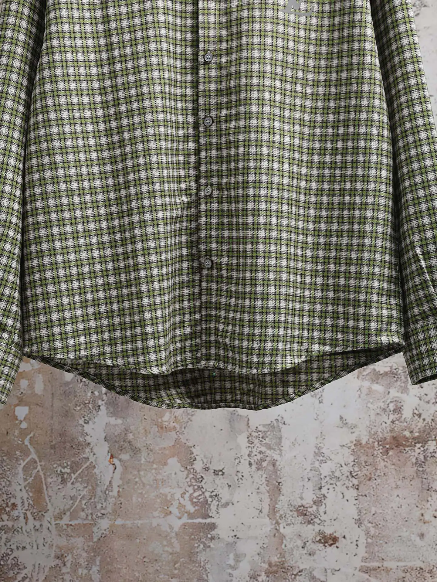 Monogram Reflective Plaid Long-Sleeve Shirt D26020595 — view 7
