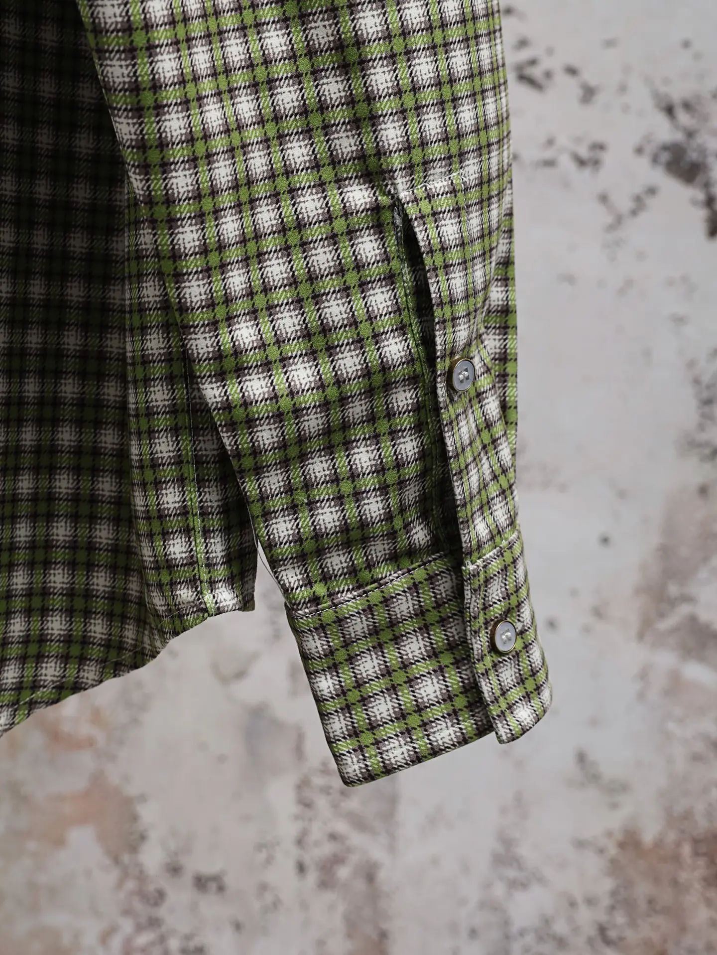 Monogram Reflective Plaid Long-Sleeve Shirt D26020595 — view 8