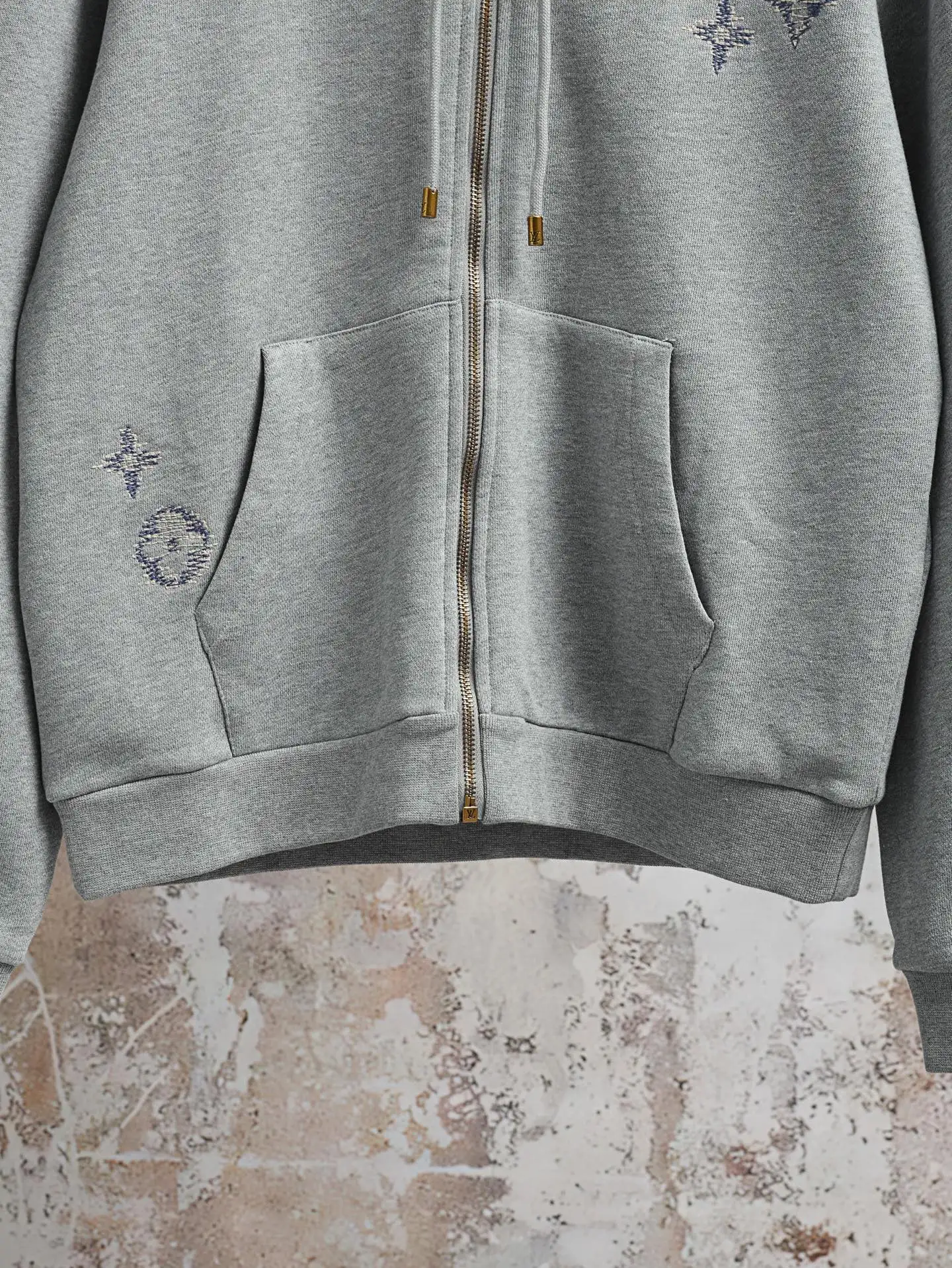 Embroidered Monogram Zip-Up Hoodie D27020621 — view 6