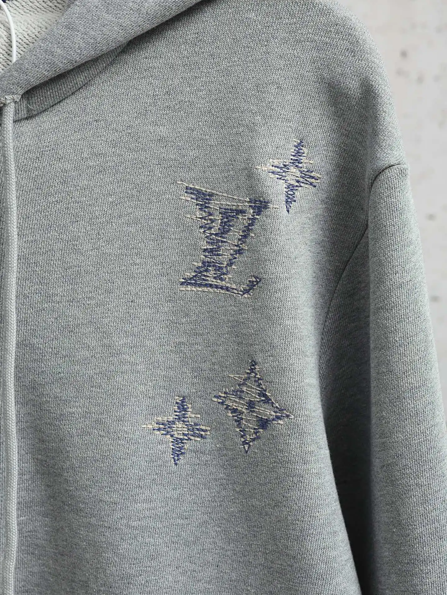 Embroidered Monogram Zip-Up Hoodie D27020621 — view 8