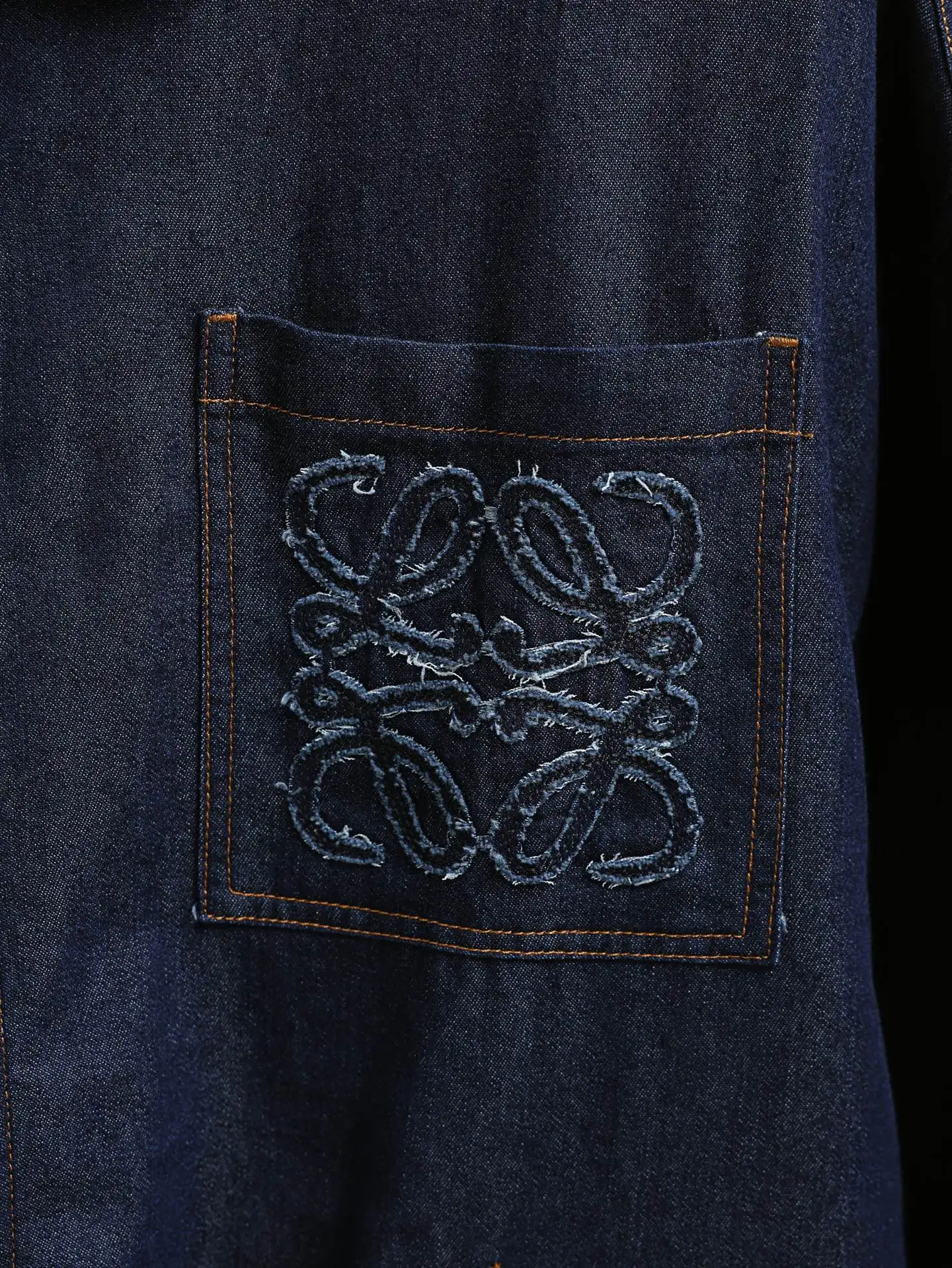 Anagram Embroidered Denim Zip-Up Jacket D28020592 — view 3