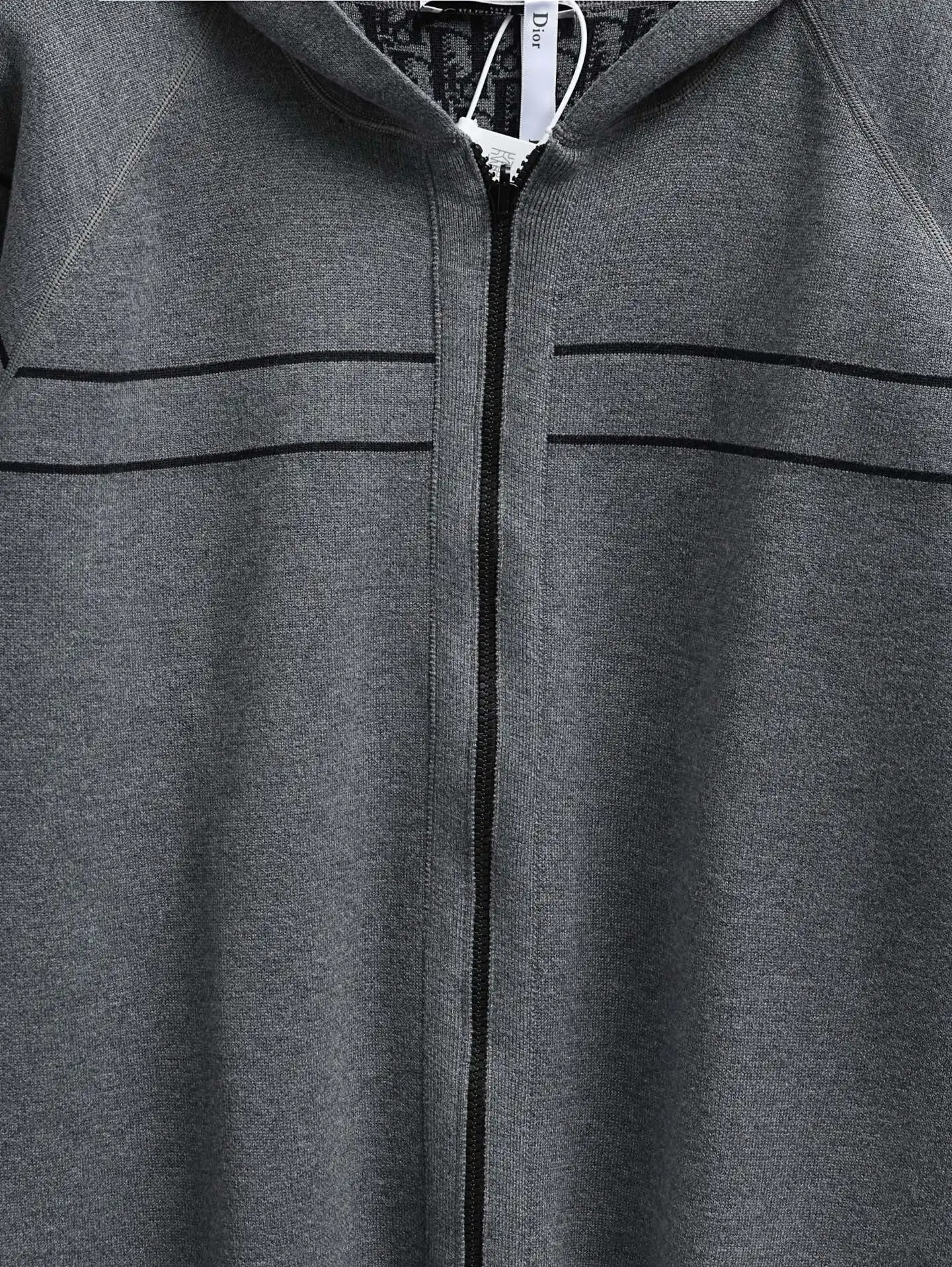 Oblique Reversible Cashmere-Blend Hooded Cardigan D32020610 — view 4