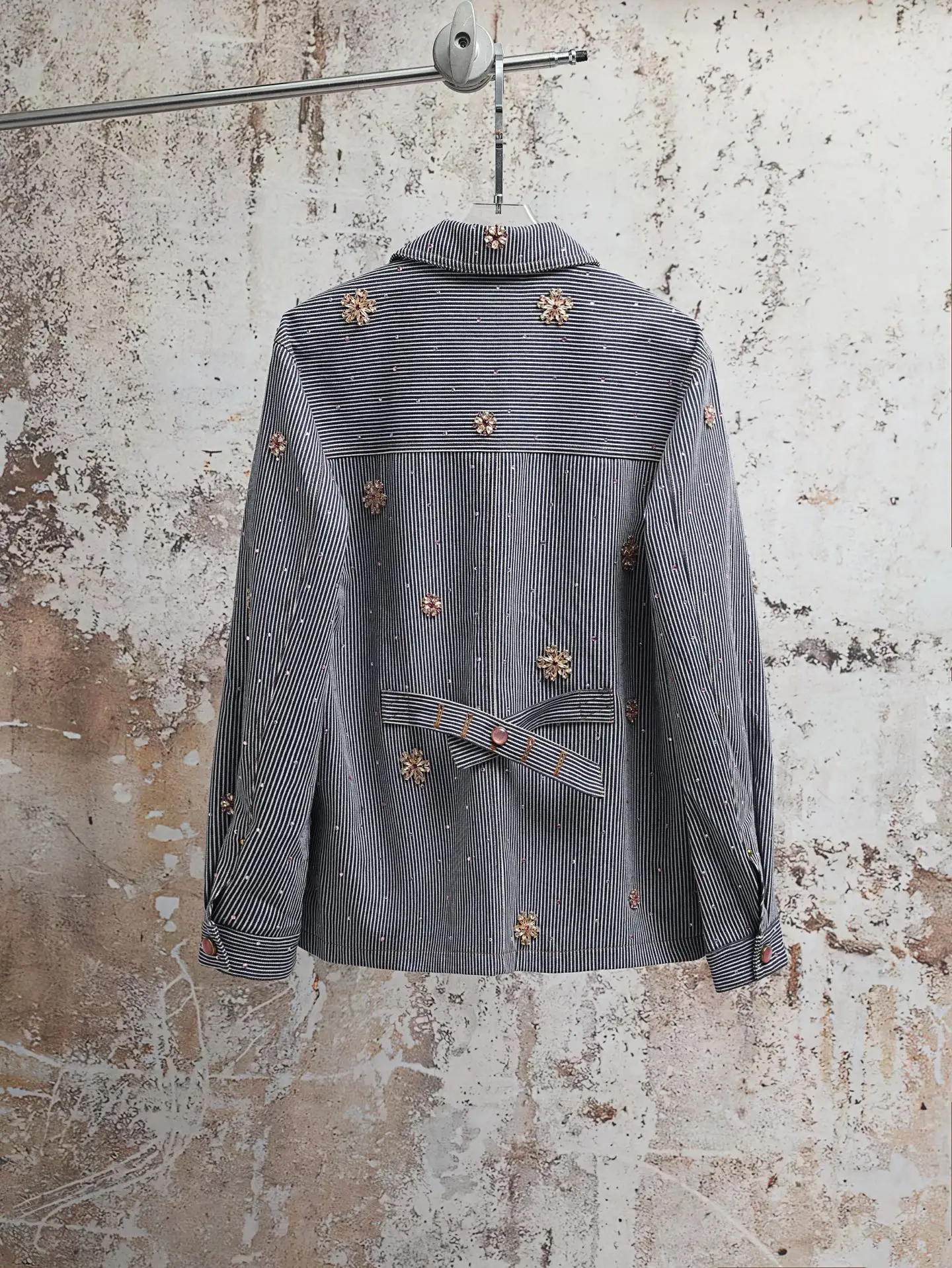 LV x Nigo Embroidered Striped Denim Workwear Jacket D33020607 — view 2