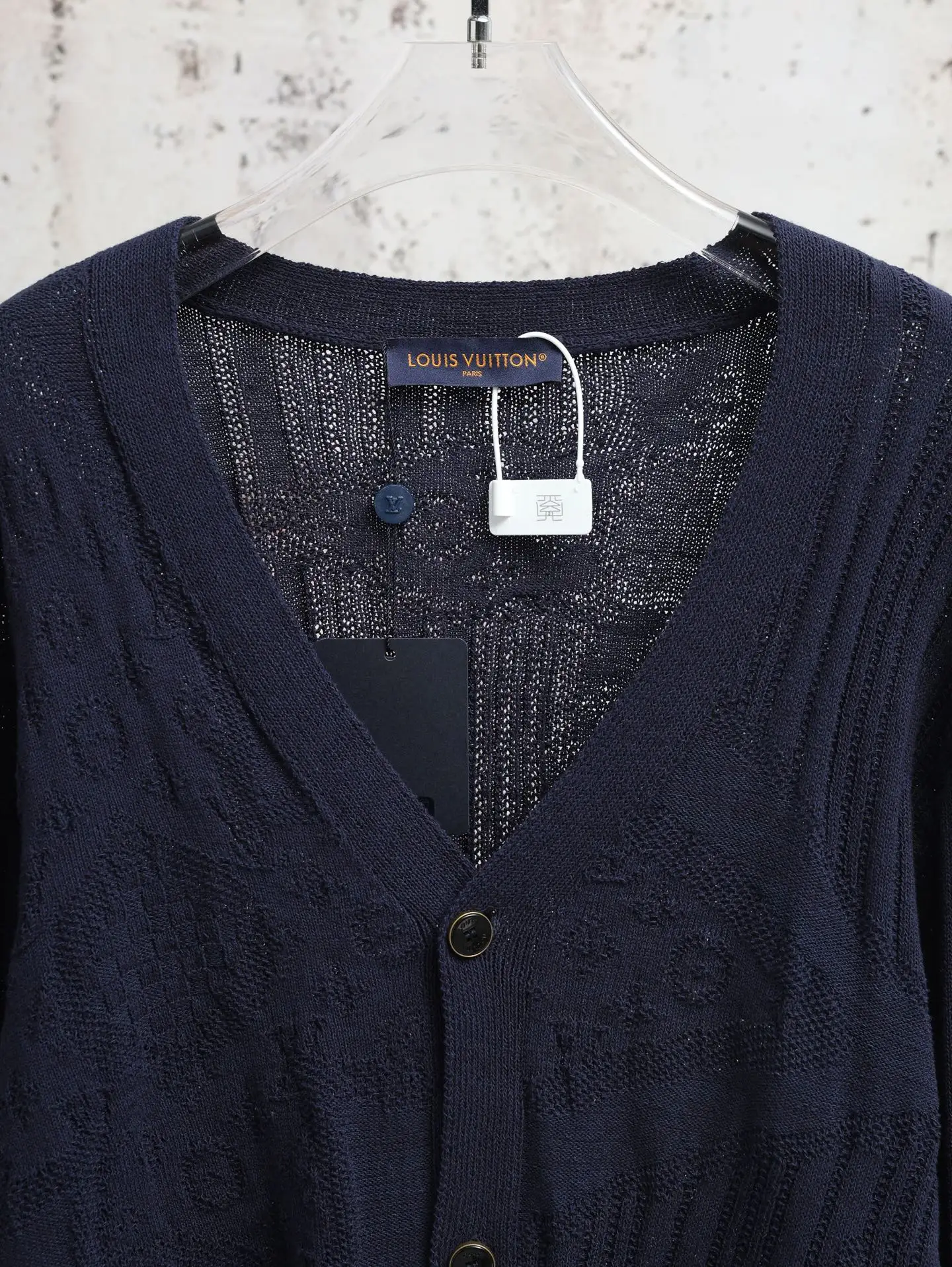 Monogram Flower Patchwork Knit Cardigan D34020609 — view 3